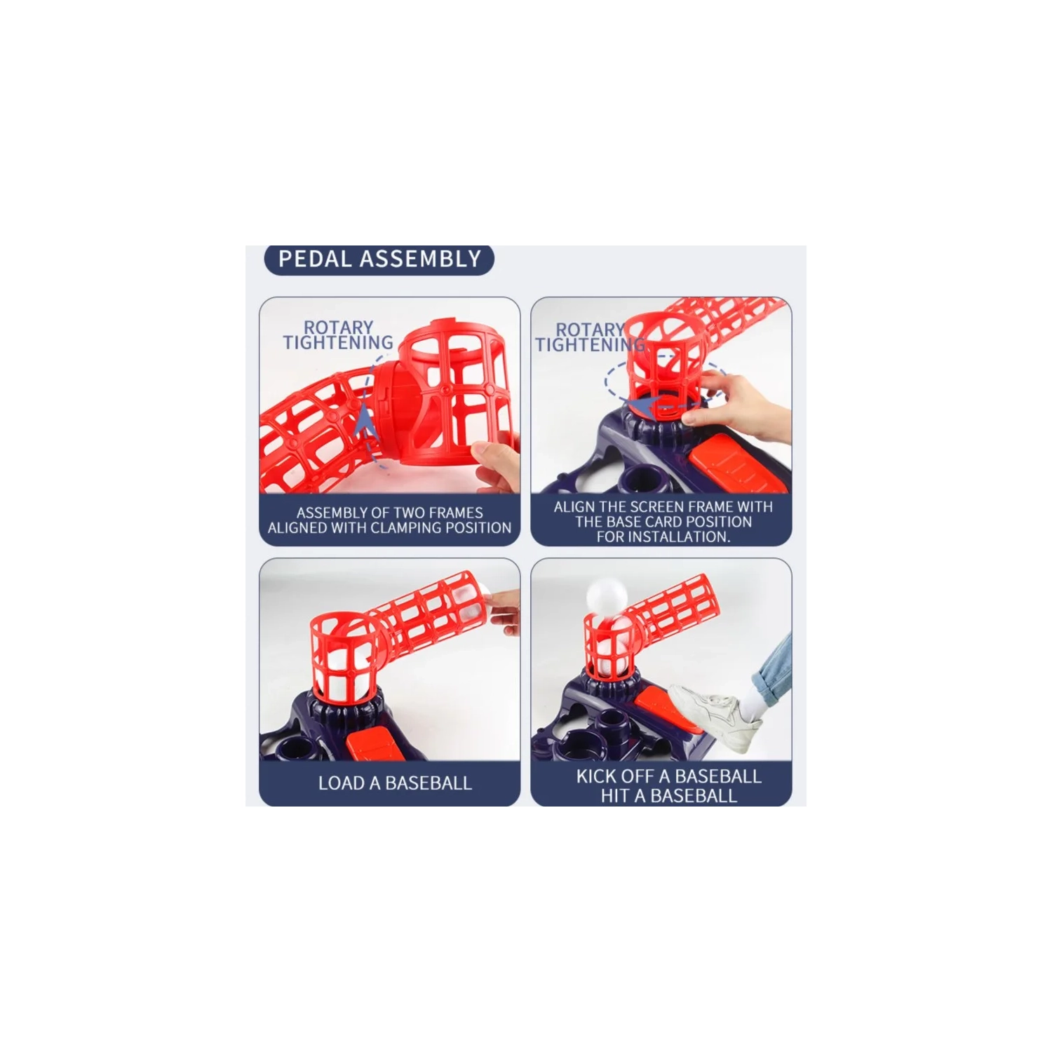 Kids Baseball Set for Ages 5-8, Pitching Machine, Indoor/Outdoor Backyard Sport Games Gifts for Boys & Girls- Pink