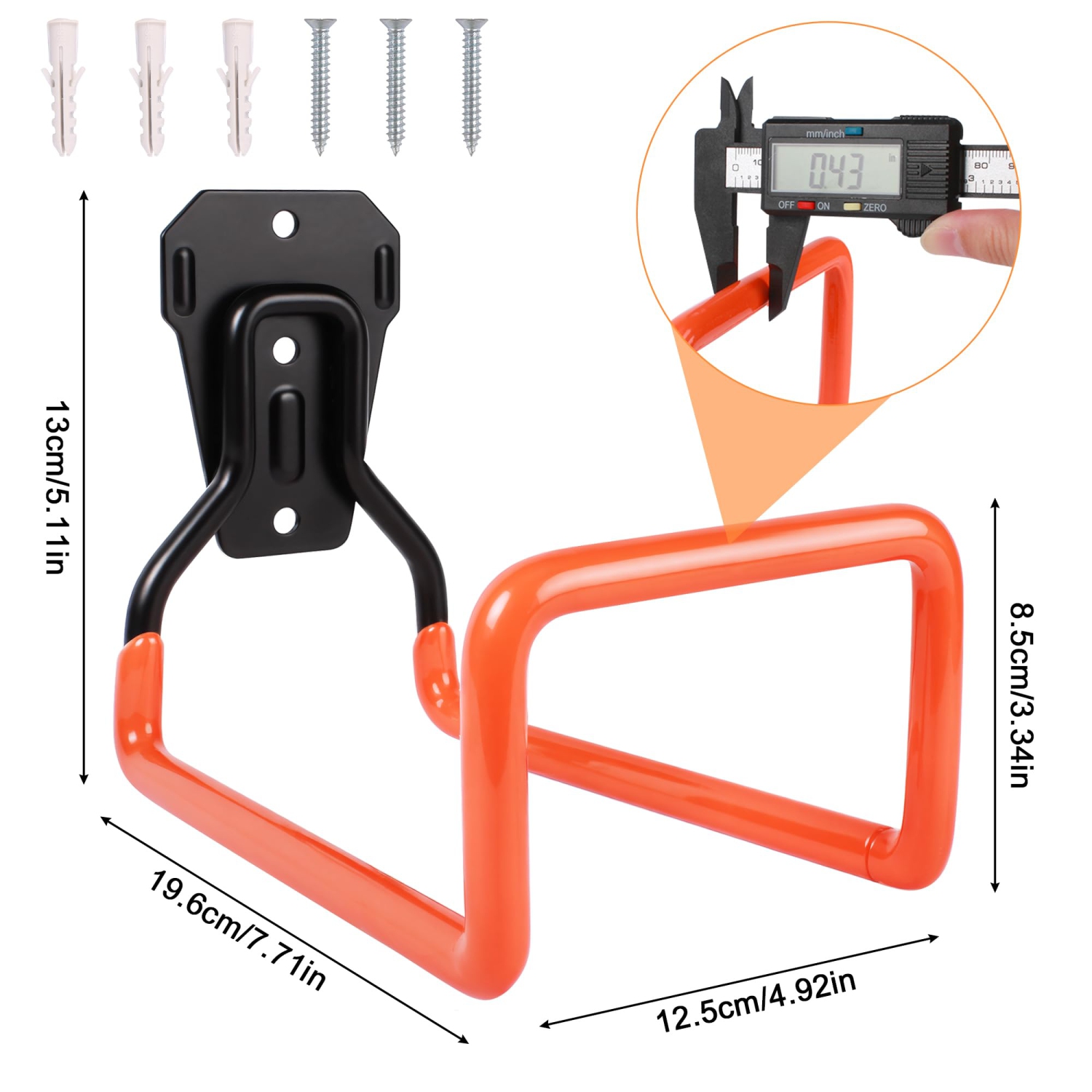 Outdoor Garden Hose Holder Wall Mount,Heavy Duty Hose Reel Metal Water Hose Holders for Outside,Sturdy Hook Stand for Garage Hooks,Yard Storage