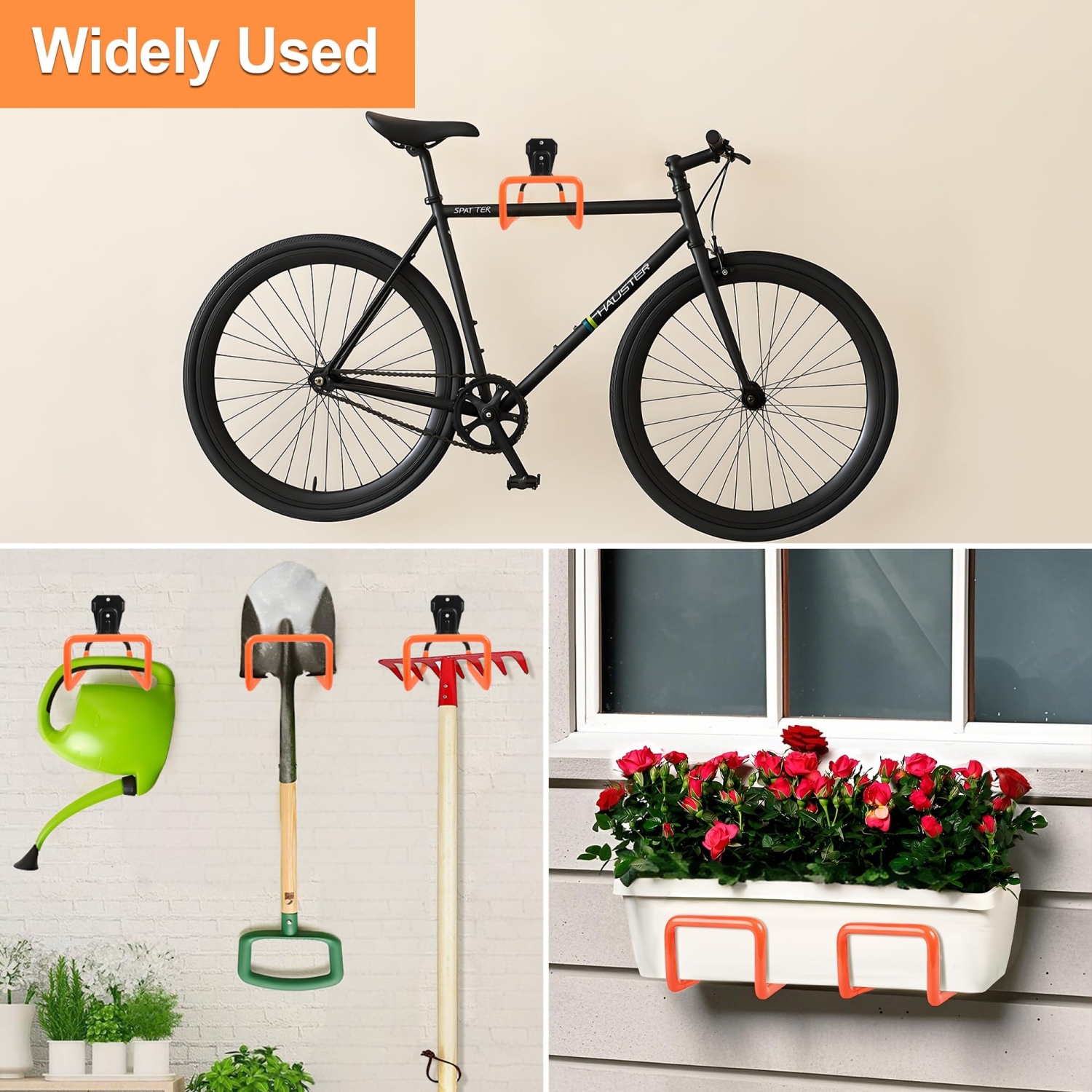 Outdoor Garden Hose Holder Wall Mount,Heavy Duty Hose Reel Metal Water Hose Holders for Outside,Sturdy Hook Stand for Garage Hooks,Yard Storage