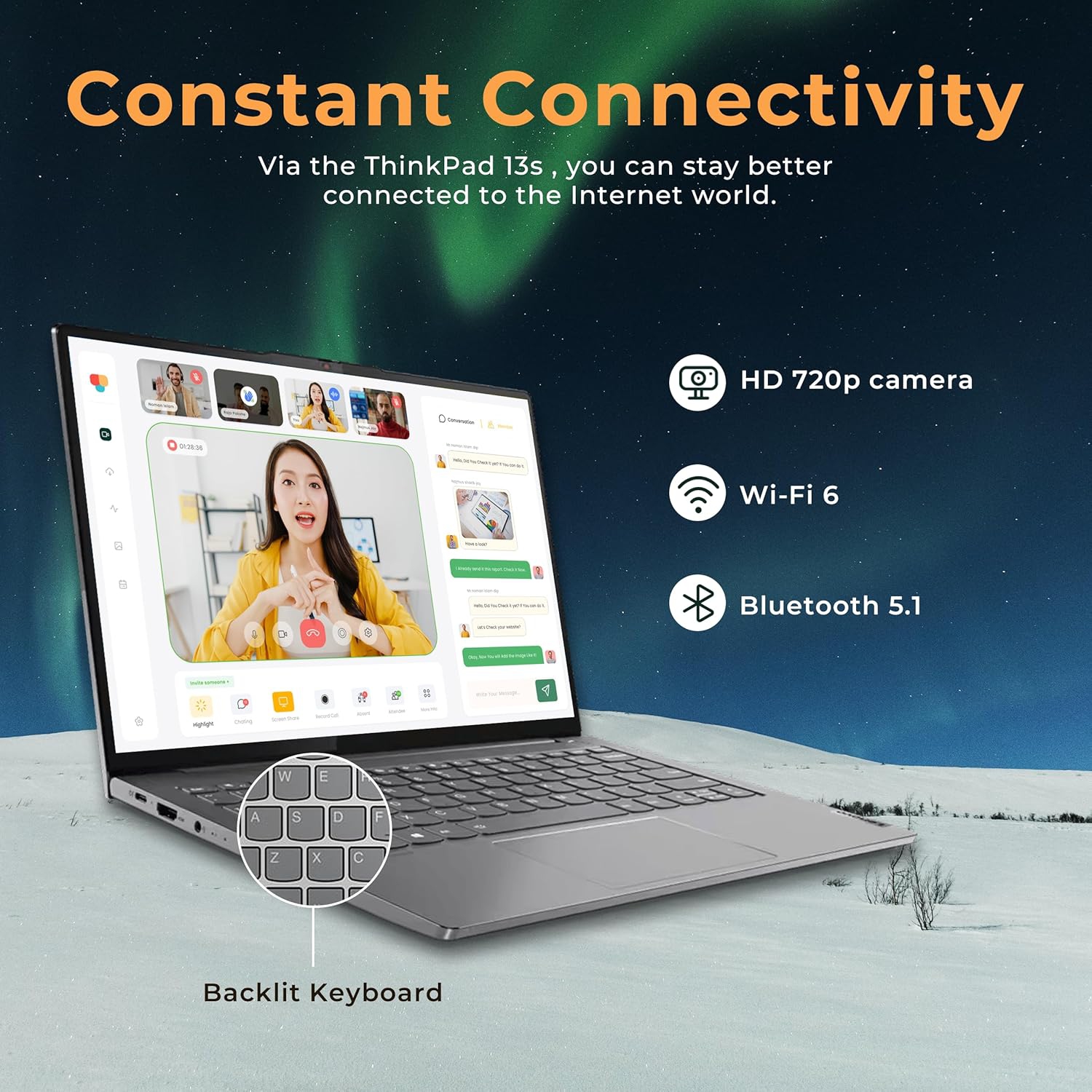 Open Box - Lenovo ThinkBook 13S 13.3" WQXGA Business Laptop, Intel Evo i7-1165G7, 16GB DDR4 RAM, 512GB PCIe SSD, Intel Iris Xe Graphics, Backlit