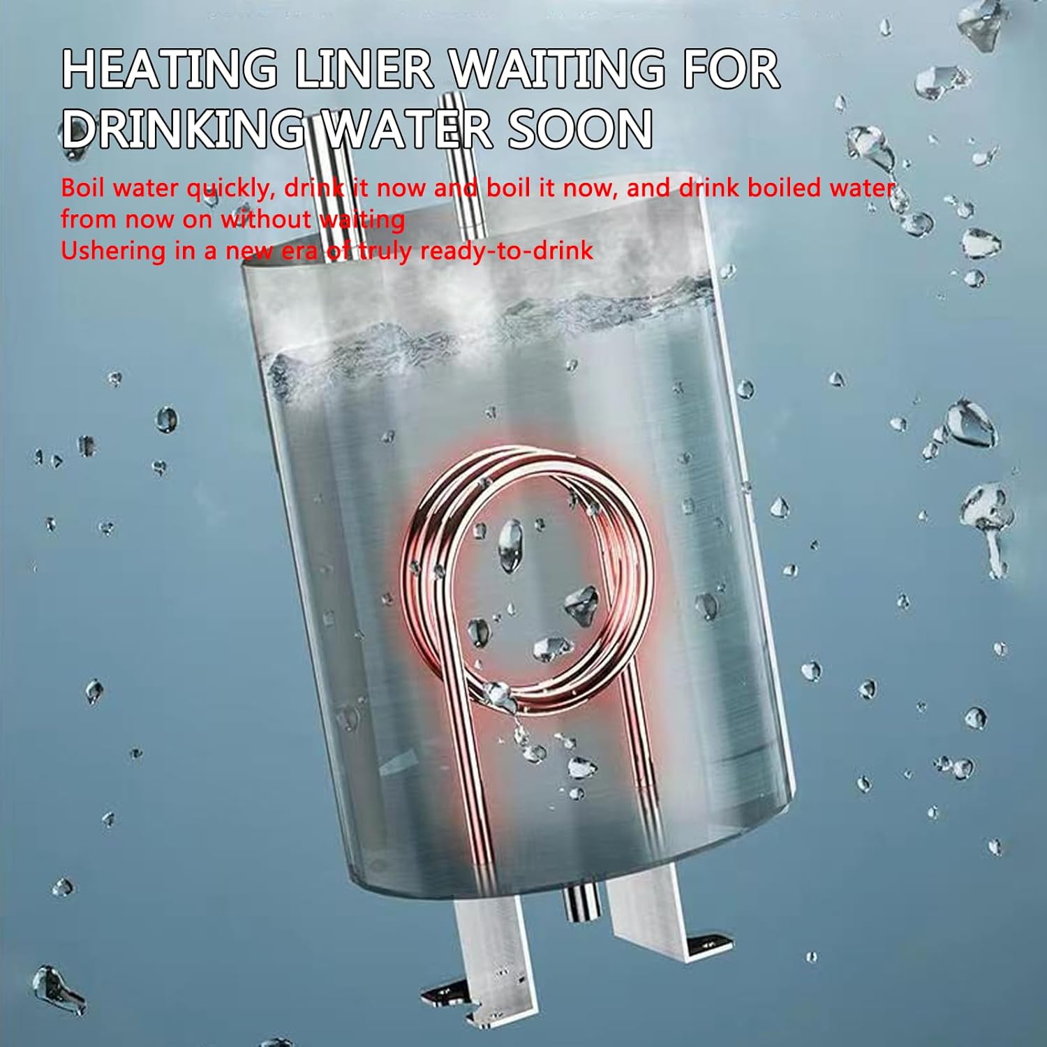 Portable warm water dispenser - light weight, low noise, double taps, 20 seconds hot water, 304 stainless steel interior, suitable for home/office use