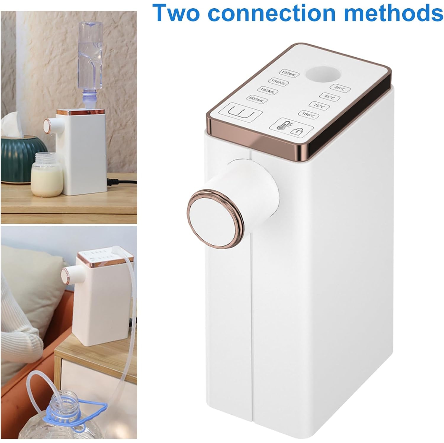 2100W Mini Water Heater – 3 seconds instant heating, fast water heating, 4 temperature settings, child lock smart safety function and portable