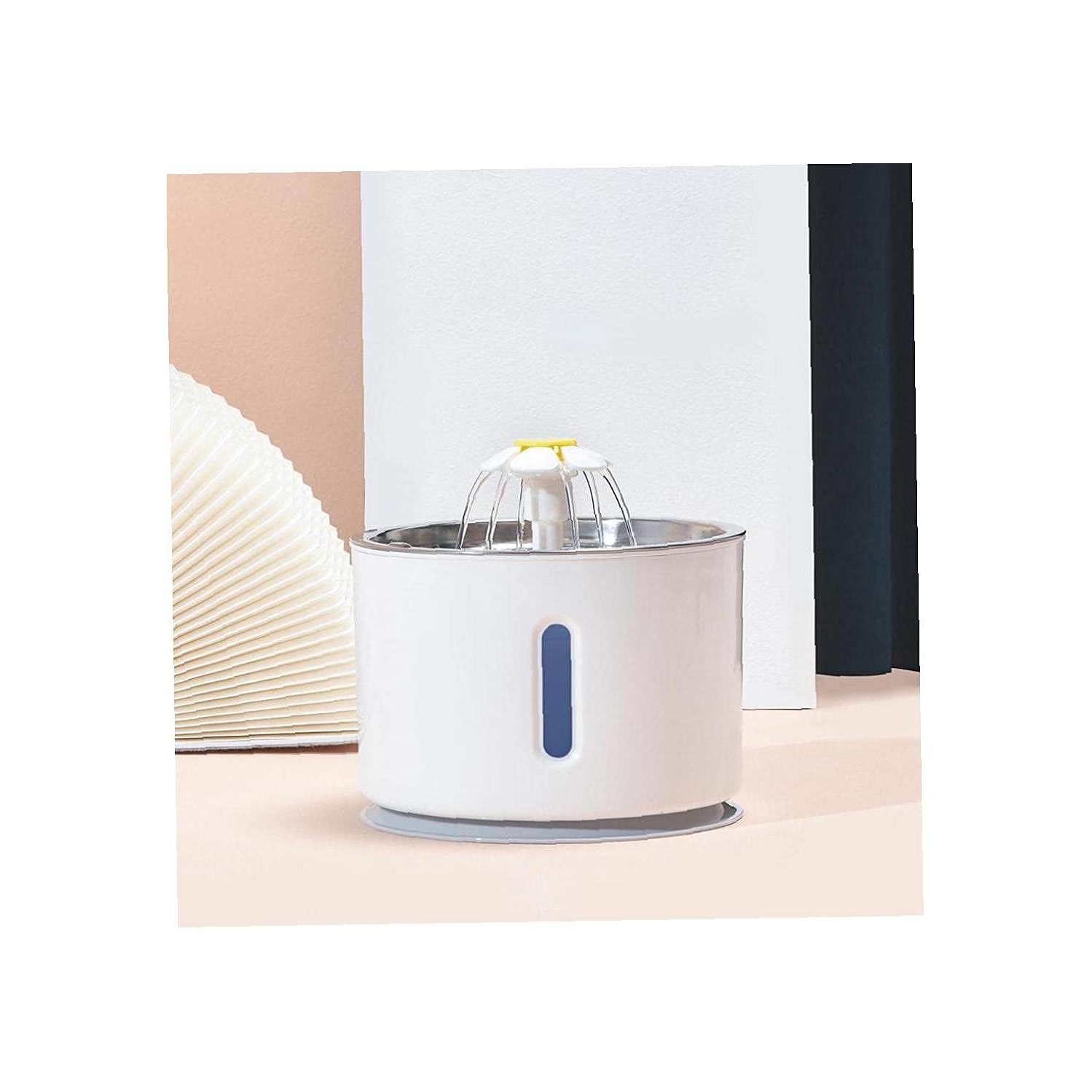 2.4L Stainless Steel Pet Drinking Fountain - LED Light, 3 Flow Modes, Ultra-Quiet Pump, Energy-Saving Multi-Filtration System