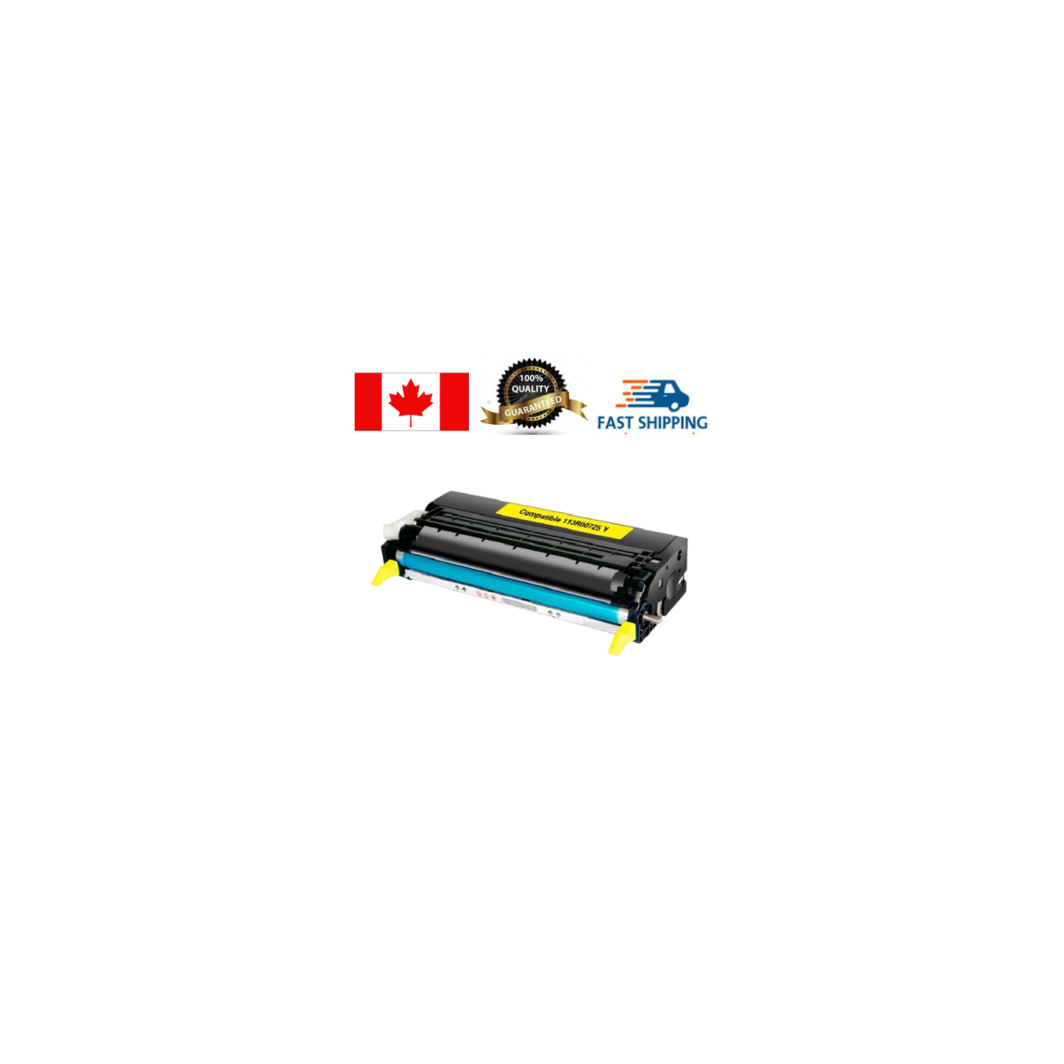 Xerox 6180 / 113R00725 Yellow Toner Cartridge, Compatible