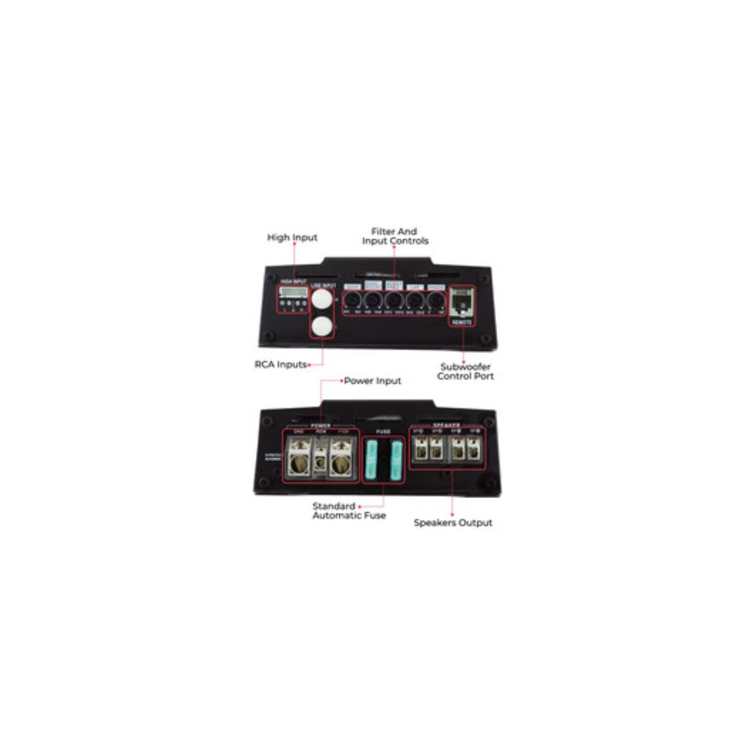 Amplificateur audio stéréo pour l'auto Class D monobloc/CANDY-XXL1B 3000 W Max 1 canaux DS18