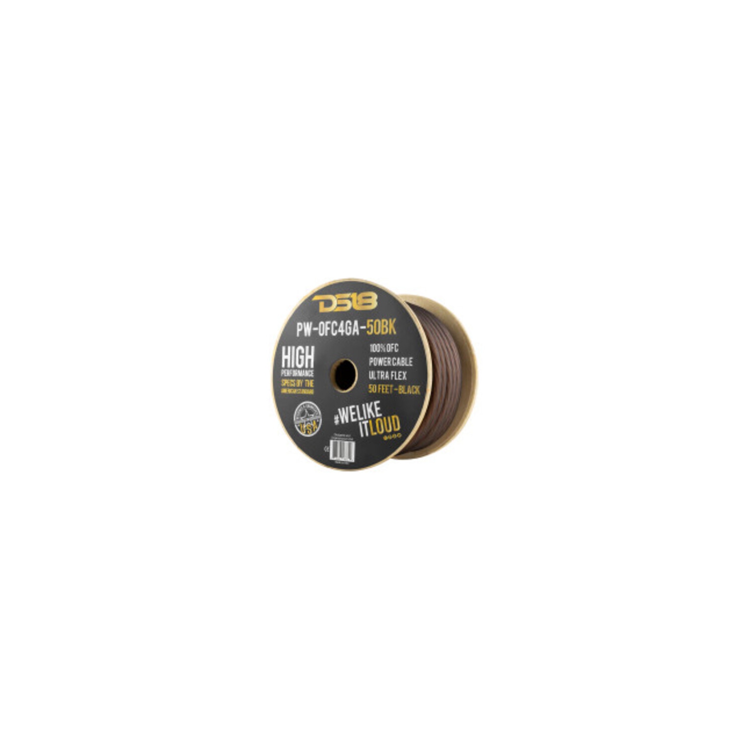 DS18 Ultra Flex 100% OFC Copper 4 Gauge Power/Ground Wire - 50ft Spool