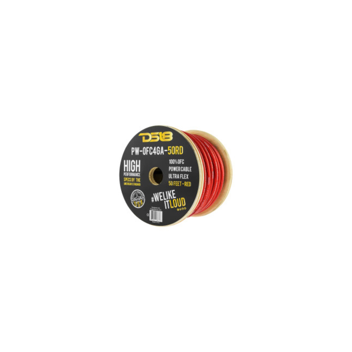 DS18 Ultra Flex 100% OFC Copper 4 Gauge Power/Ground Wire - 50ft Spool