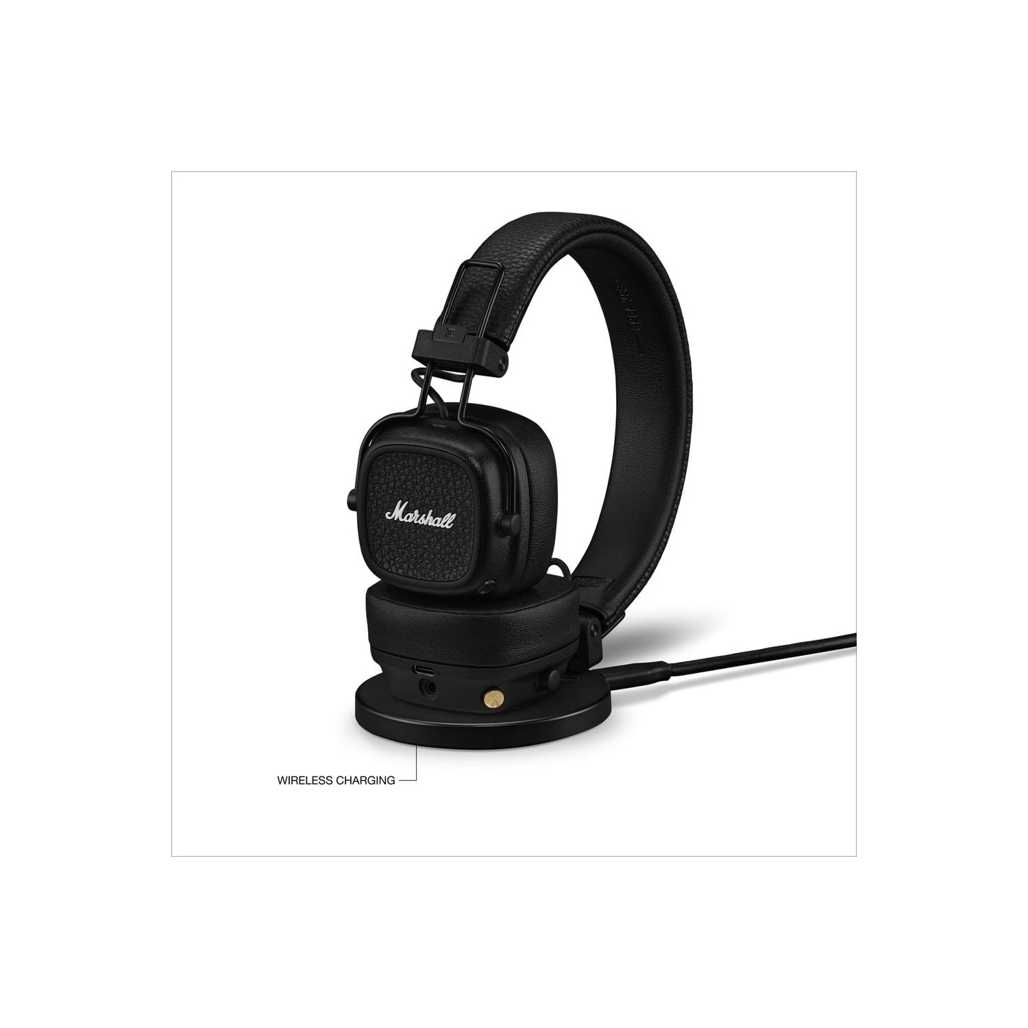 Casque d'écoute sans fil Major V de Marshall avec autonomie de plus de 100 heures - Noir - Boîte ouverte