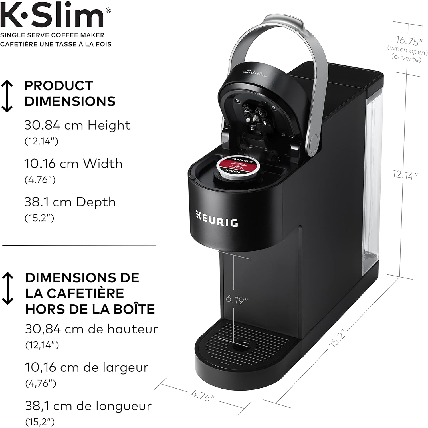 Boîte ouverte – Cafetière pour une tasse K-Slim de Keurig