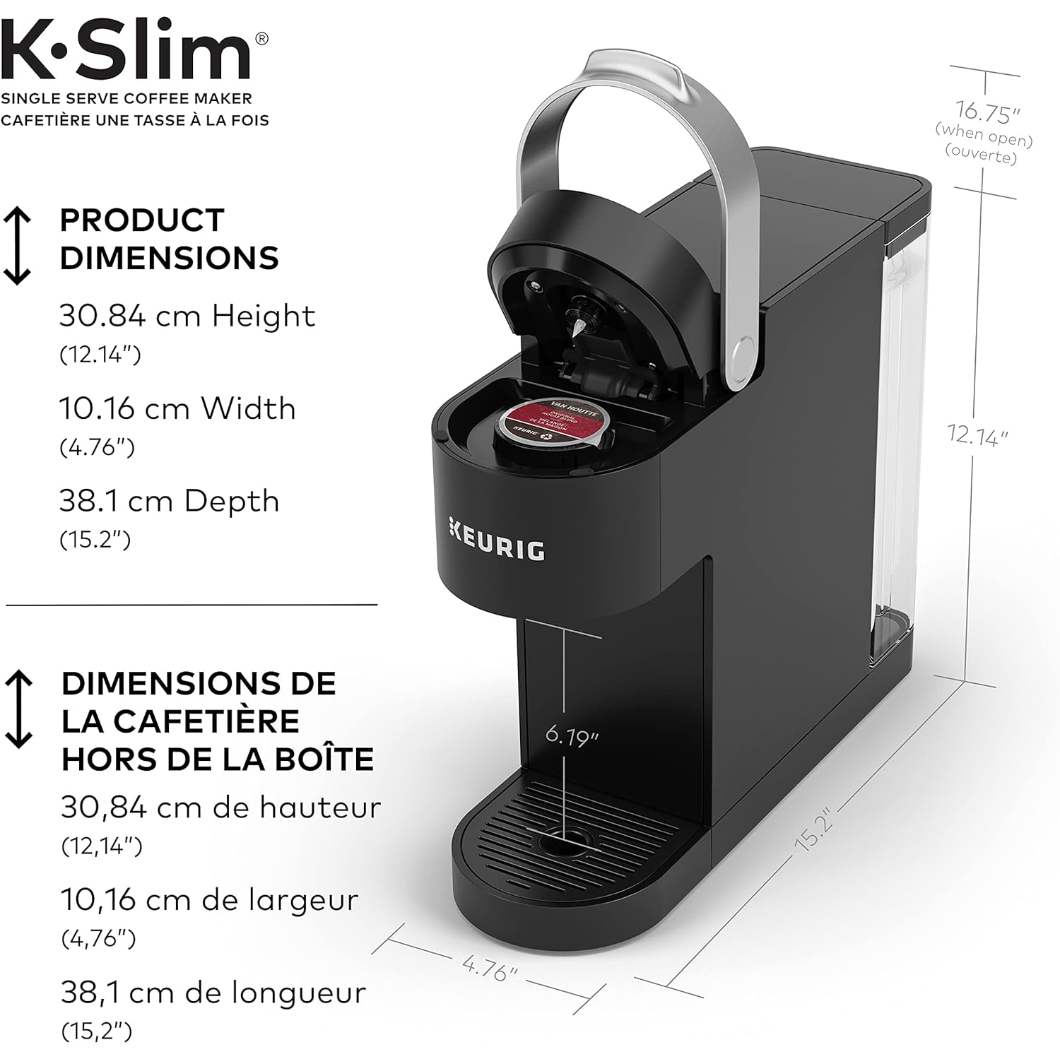 Boîte ouverte – Cafetière pour une tasse K-Slim de Keurig