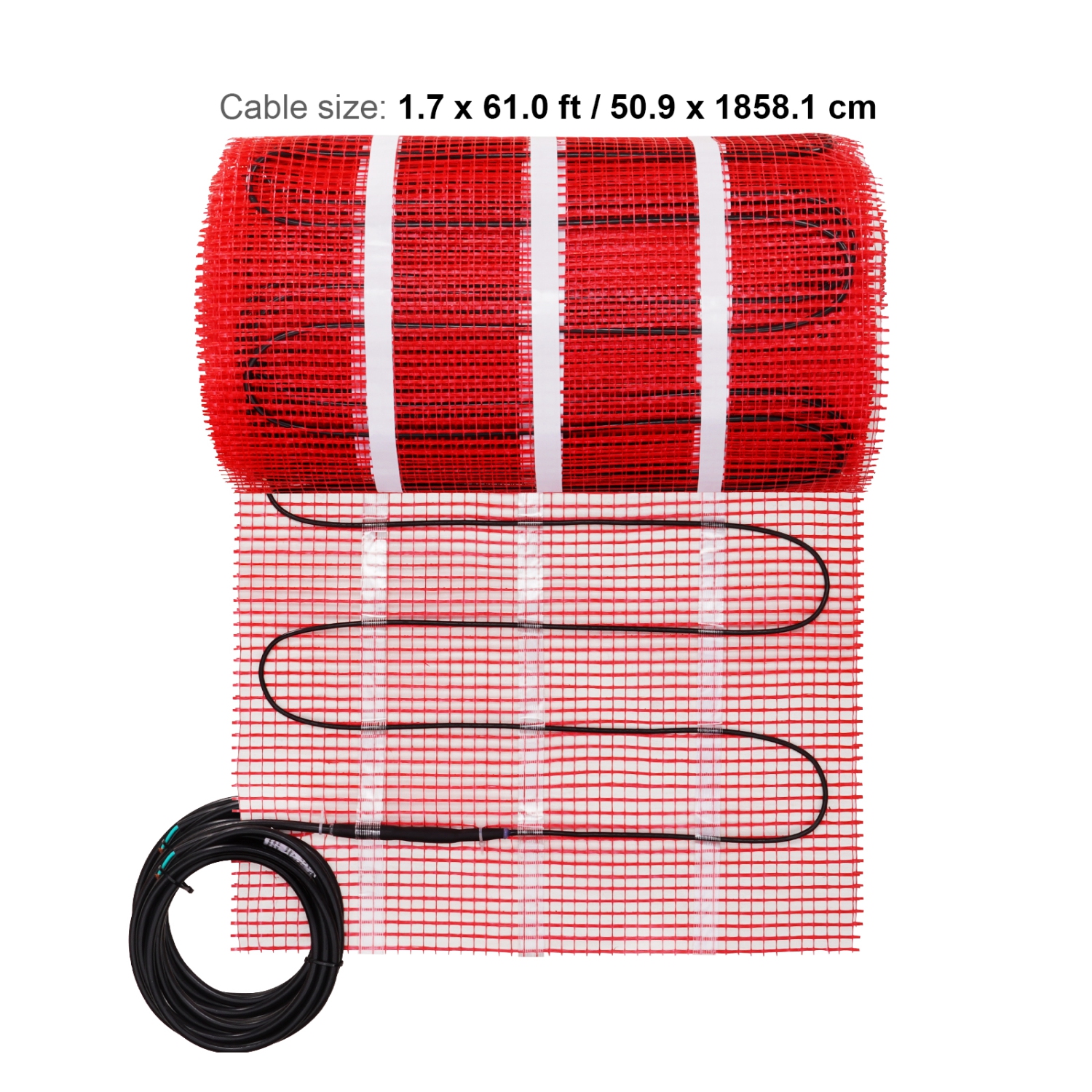 VEVOR 100 Sq. ft Floor Heating Mat, Electric Radiant In-Floor Heated Warm System with Digital Floor Sensing Thermostat, Includes Installation