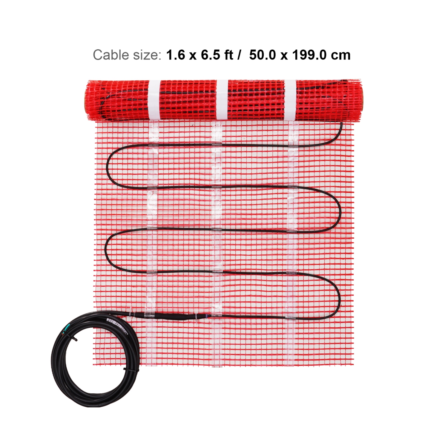 VEVOR 10 Sq.ft Floor Heating Mat, Electric Radiant In-Floor Heated Warm System with Digital Floor Sensing Thermostat, Includes Installation Monitor,