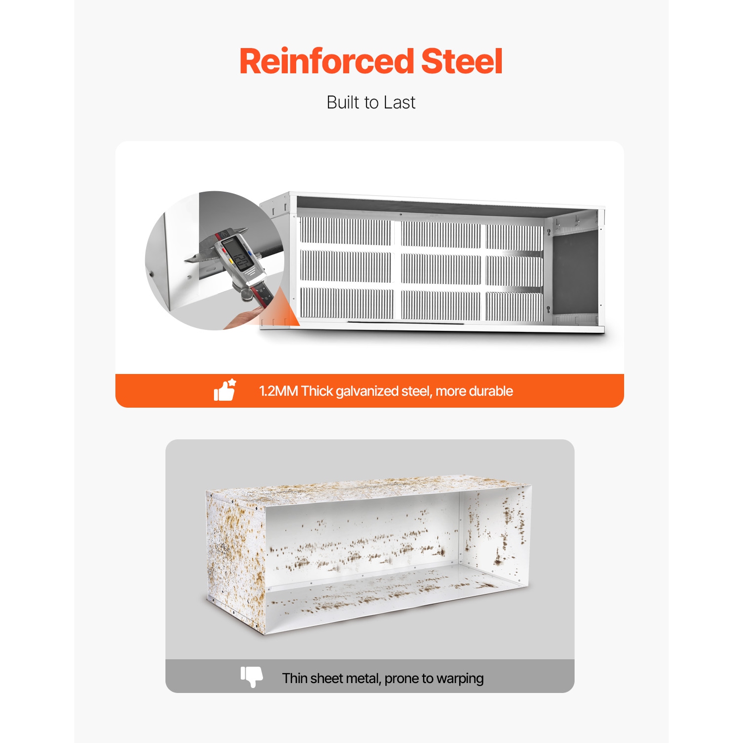 VEVOR 42 in Through the Wall Air Conditioner Sleeve, Exterior Grille, Wall AC Sleeve, Fit Most Brands of Through the Wall Air Conditioner, Durable