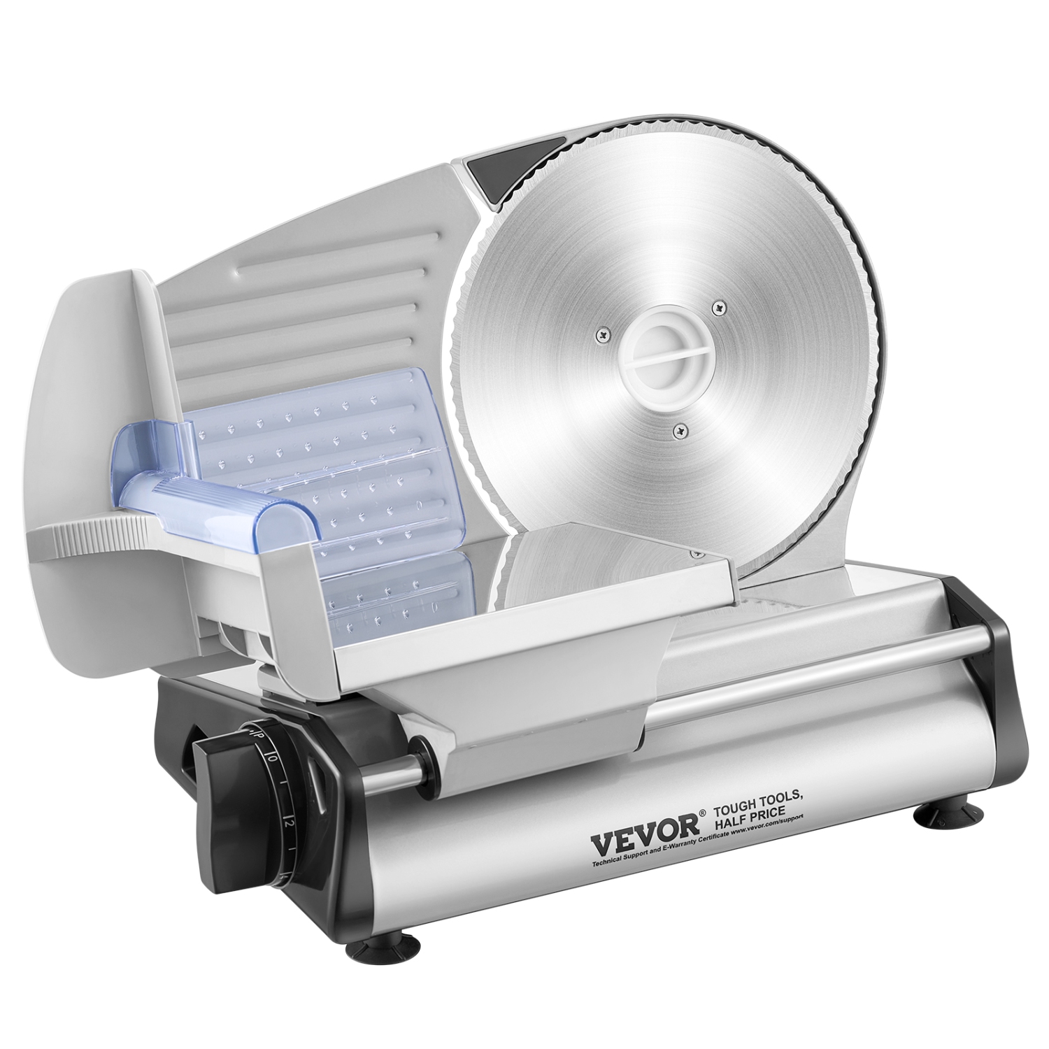 VEVOR 8.7 inch Meat Slicer, Electric Deli Food Slicer, 180W Meat Cutter with Two Premium SUS420 Blades, 0-0.6 inch Adjustable Thickness, Food Slicer