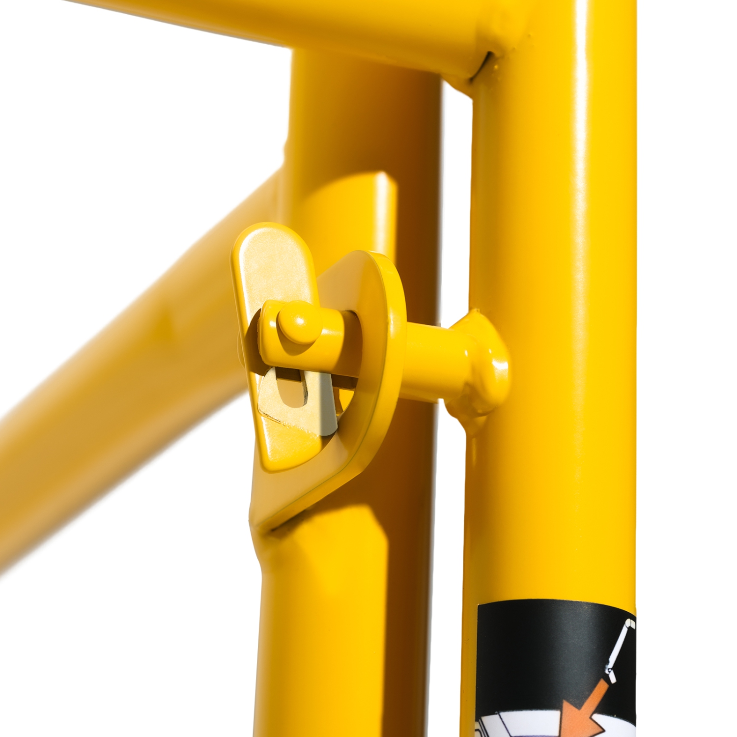 VEVOR 6 Foot Scaffolding Safety Guardrail, Rustproof Solid Carbon Steel, 55.4 lbs Load Capacity, Baker Style Metal Guardrails Accessory System for