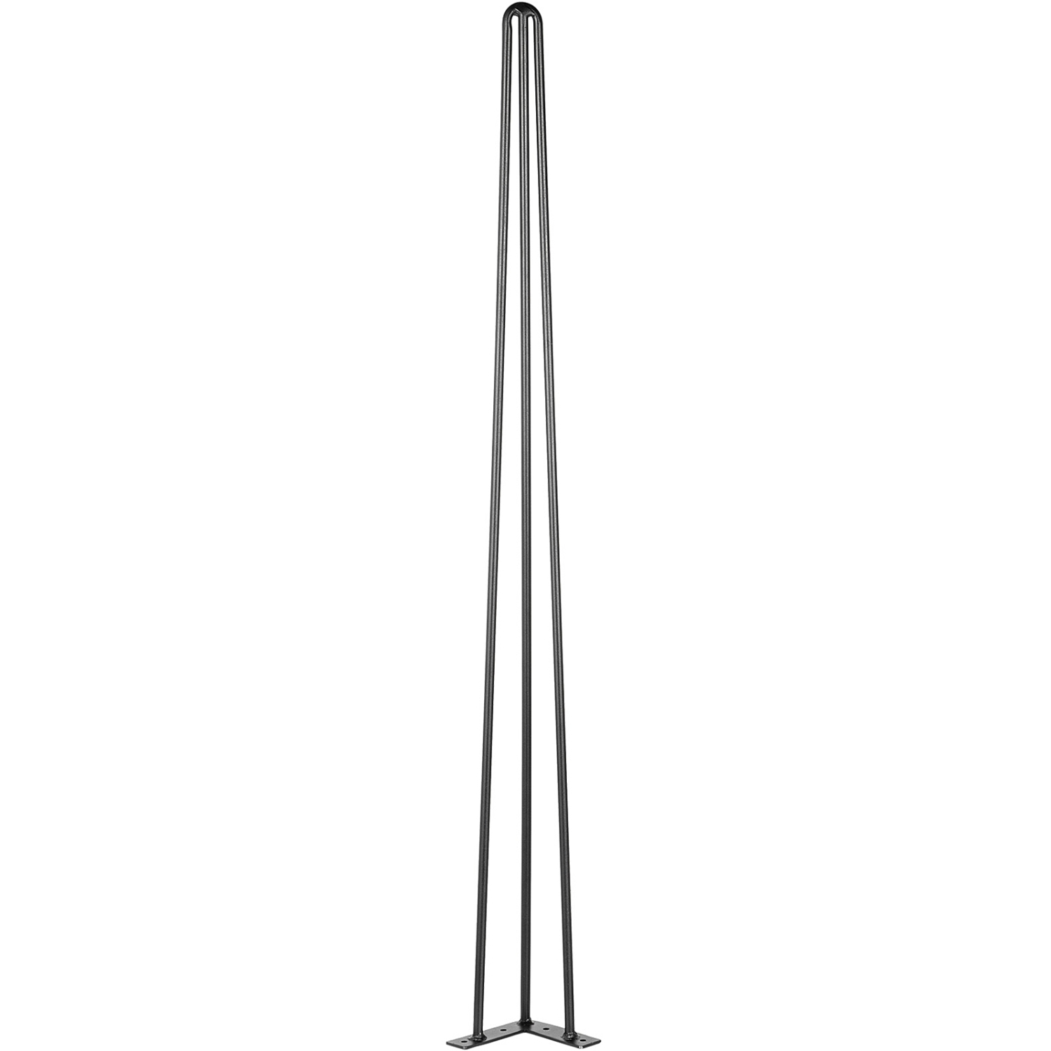 Ensemble de 4 pattes de table 220&nbsp;lb en épingle à cheveux de VEVOR 36&nbsp;po, noir, chacun, 3 tiges pour table de bureau en acier au carbone,