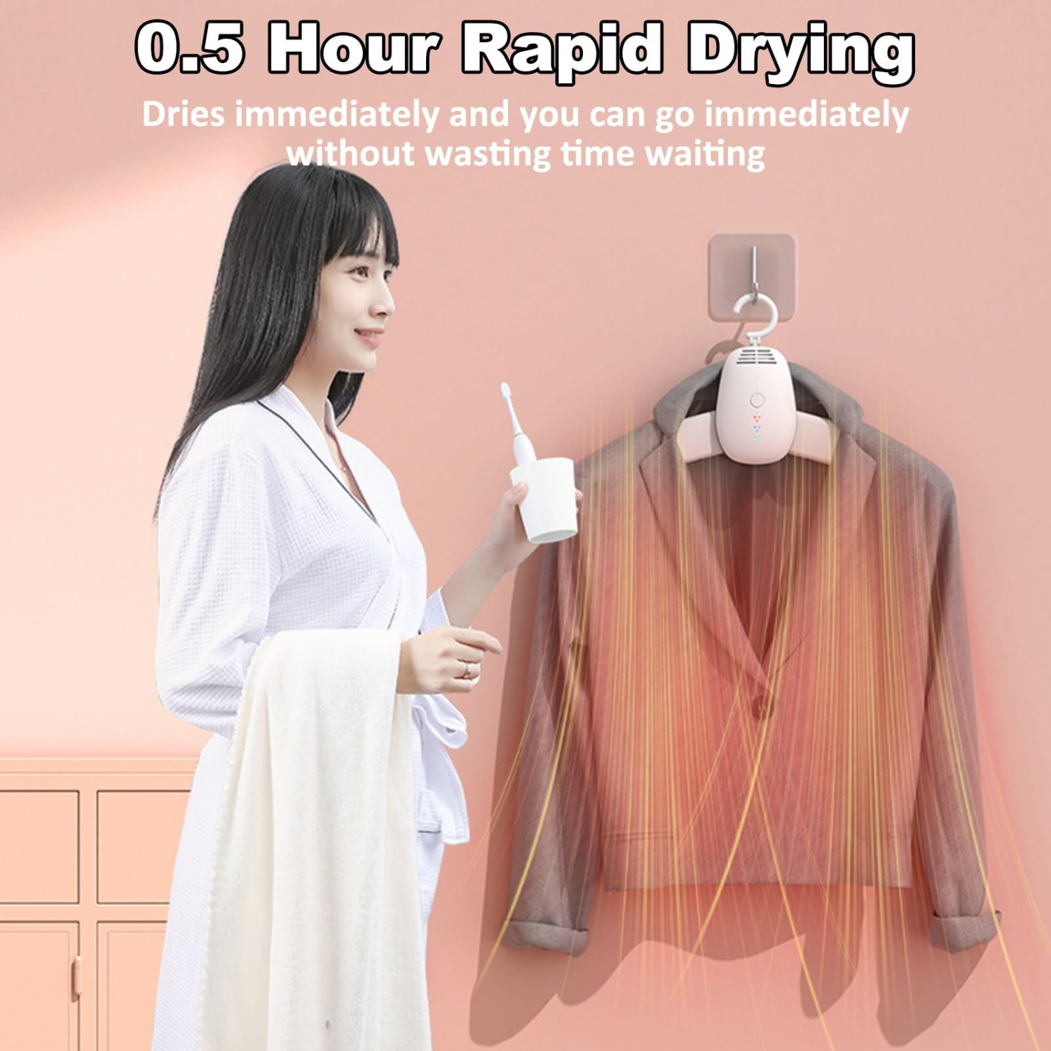 Sèche-linge, Suspenderie Sécheuse Stérilisation UV Portatif Travel Home Business Mini Chaufferette pliante pour appartements/VR