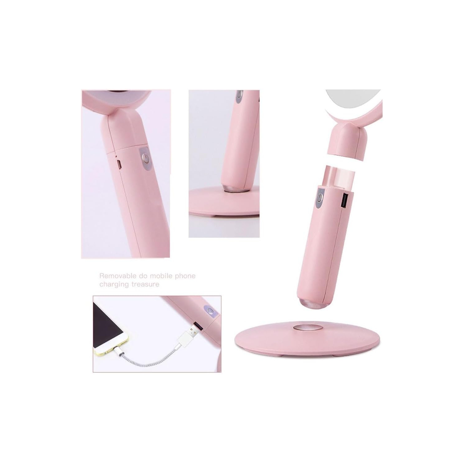 Compact LED, miroir portatif pour cheveux, miroir de coiffure, miroir de salon de beauté, miroir d'éclairage intelligent pour salon