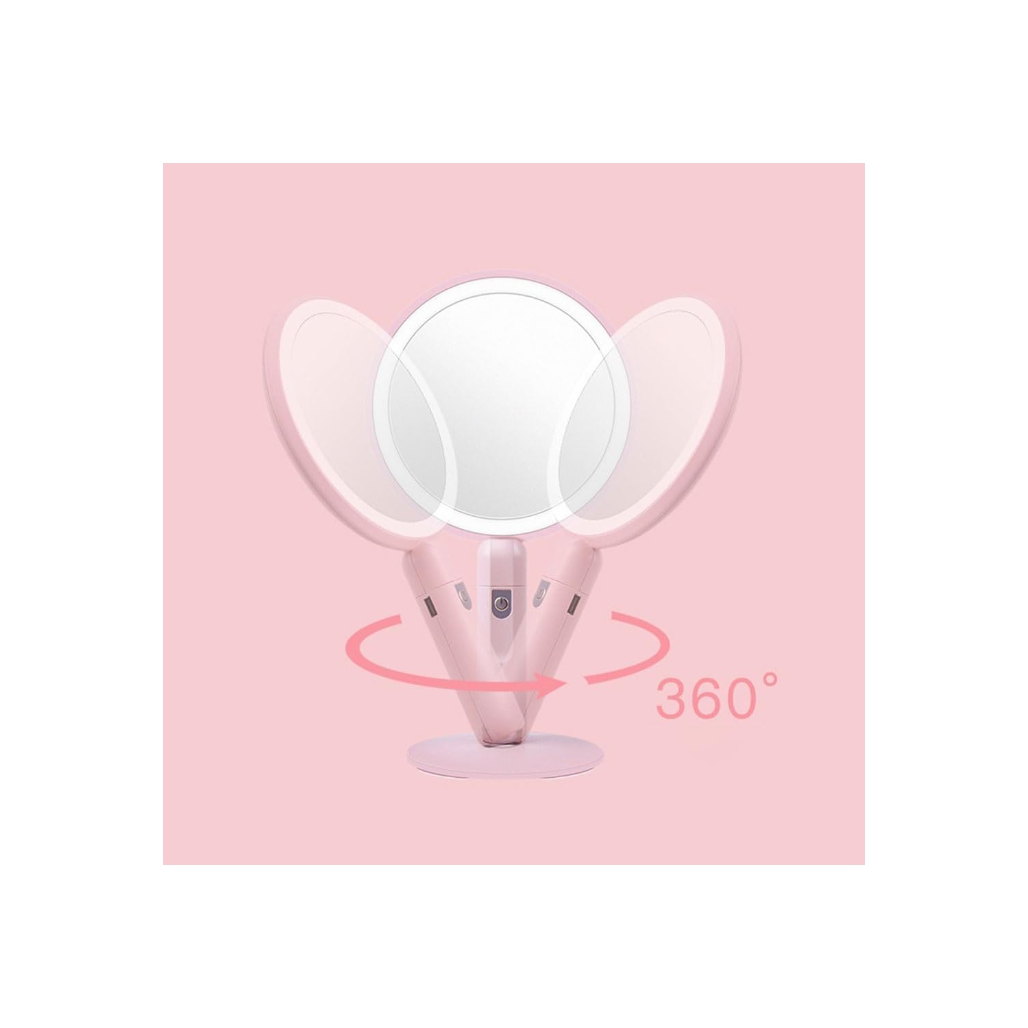 Compact LED, miroir portatif pour cheveux, miroir de coiffure, miroir de salon de beauté, miroir d'éclairage intelligent pour salon