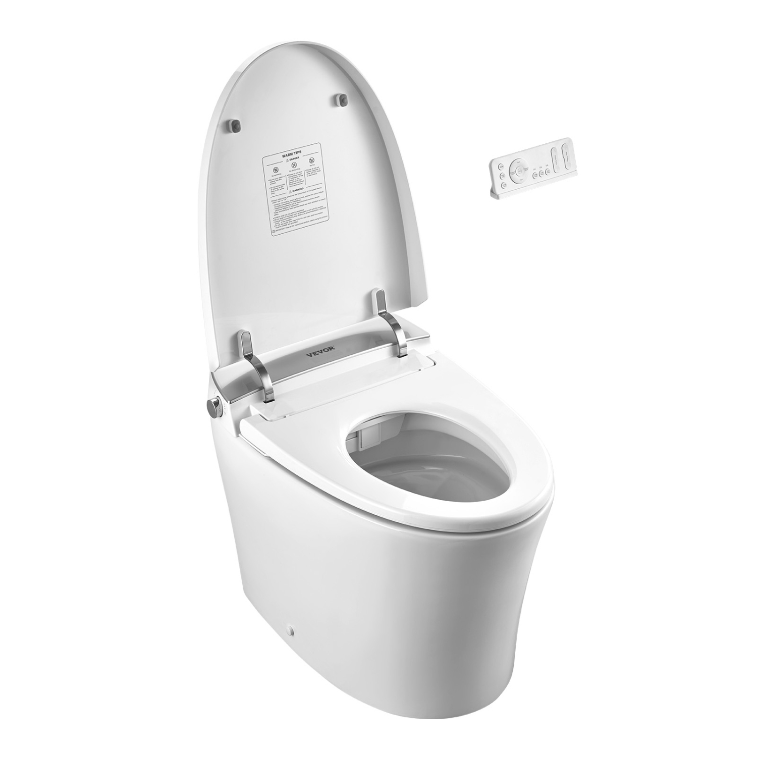 VEVOR Smart Toilet, Air Drying, Elongated Smart Toilet with Heated Seat, Clean Nozzle & Auto Freshening System, Auto Open/Close Toilet with Remote