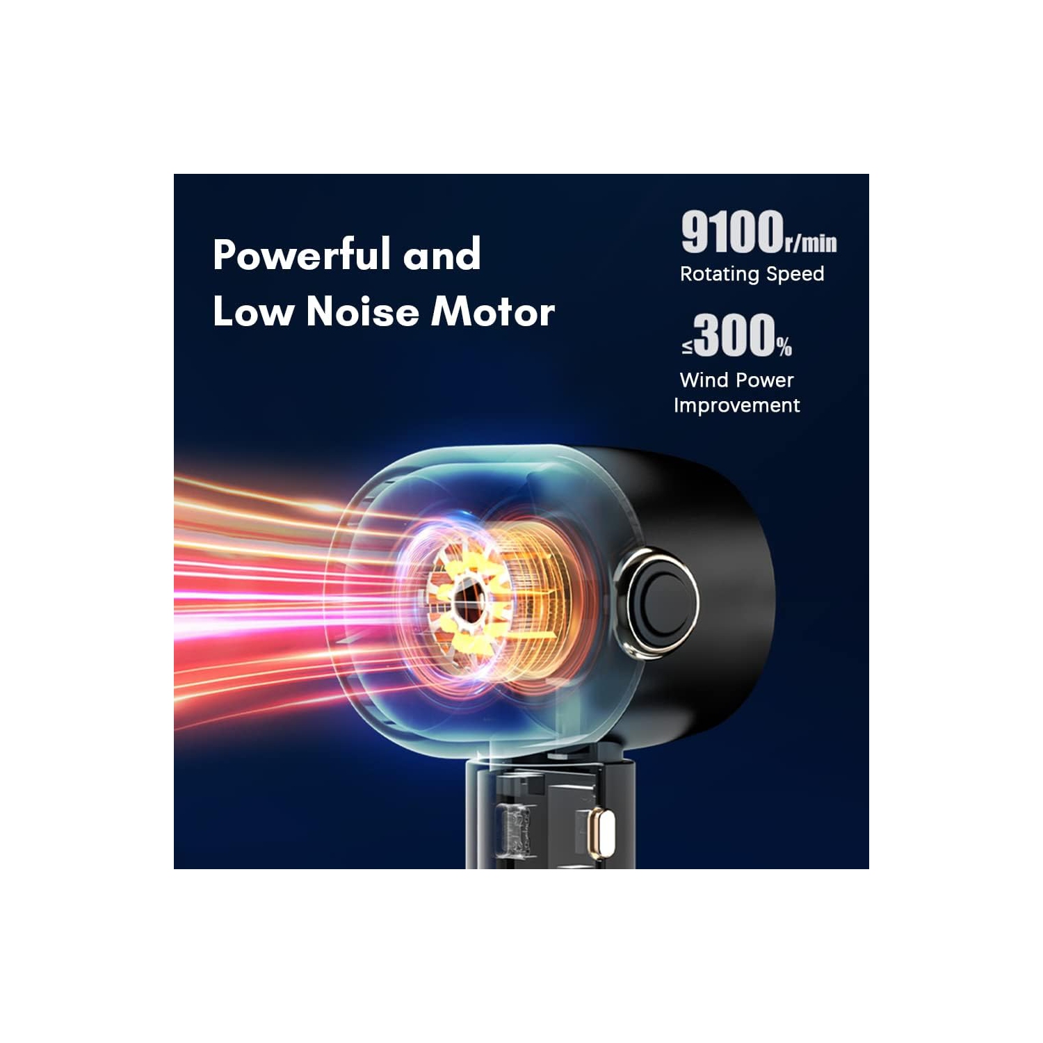 Ventilateur de bureau portatif sans fil - 5 vitesses réglables, écran LED, faible bruit, 1800Mah, matériau ABS durable pour refroidissement