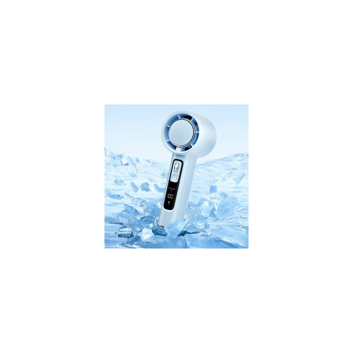 Ventilateur numérique intelligent à 100 vitesses de ventilation – Ventilateur de refroidissement rechargeable portatif avec écran LED pour usage