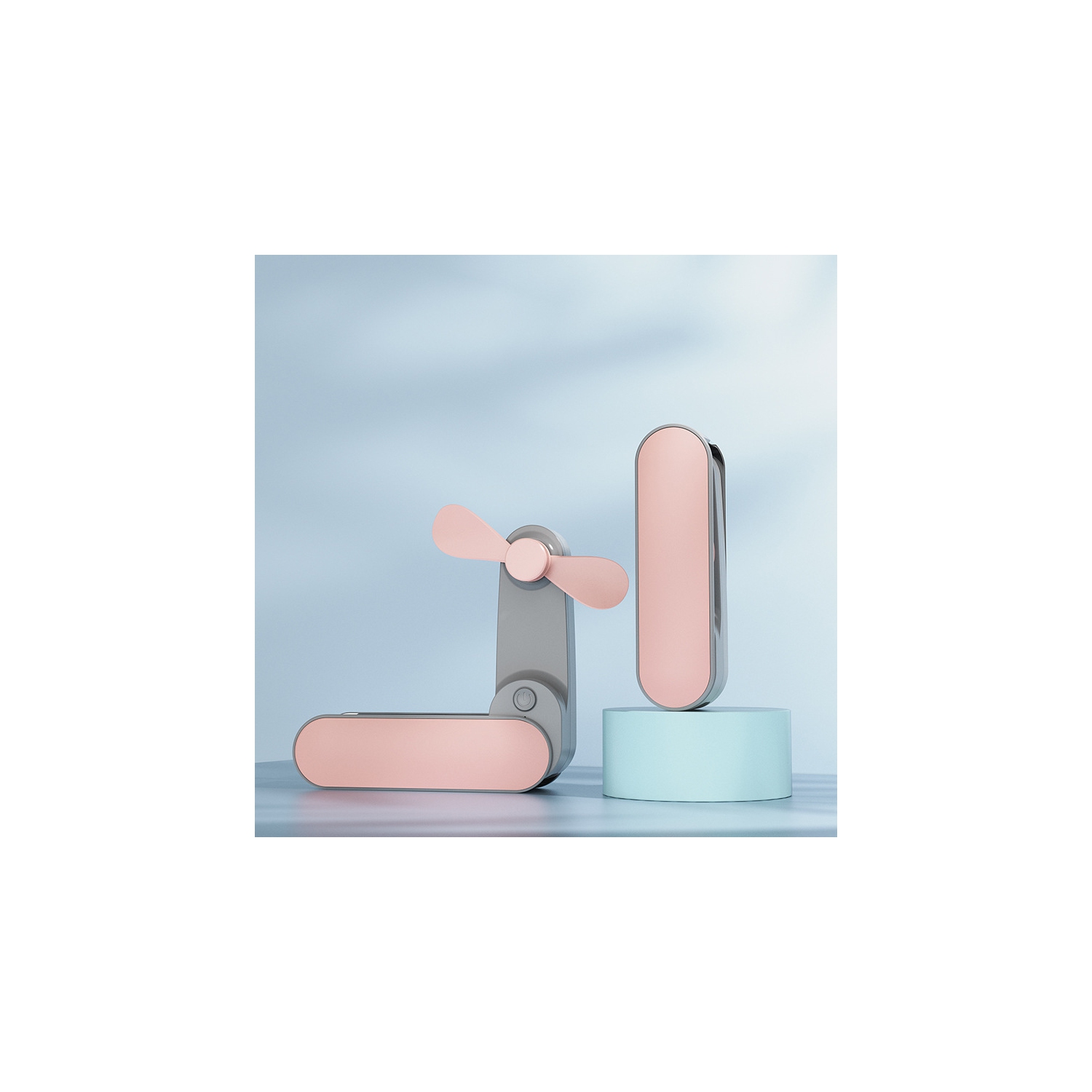 1500mAh Portable USB Desktop Fan - Foldable Mini Fan, Adjustable Speed, Rechargeable Battery, Suitable for Home/Office/Travel