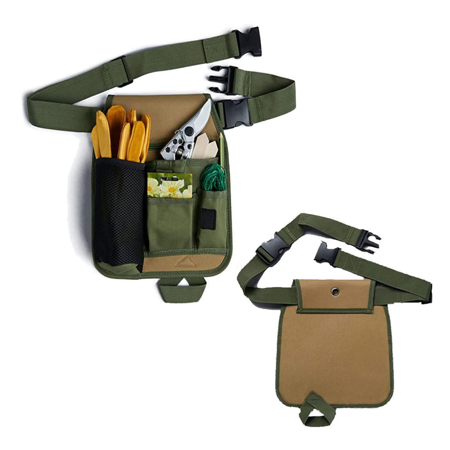Garden Tool Belt Utility Belt Apron Easy to Use Portable Storage Waist Bag for Carpenters, Plumbers, Woodworkers, Builders, Gardeners