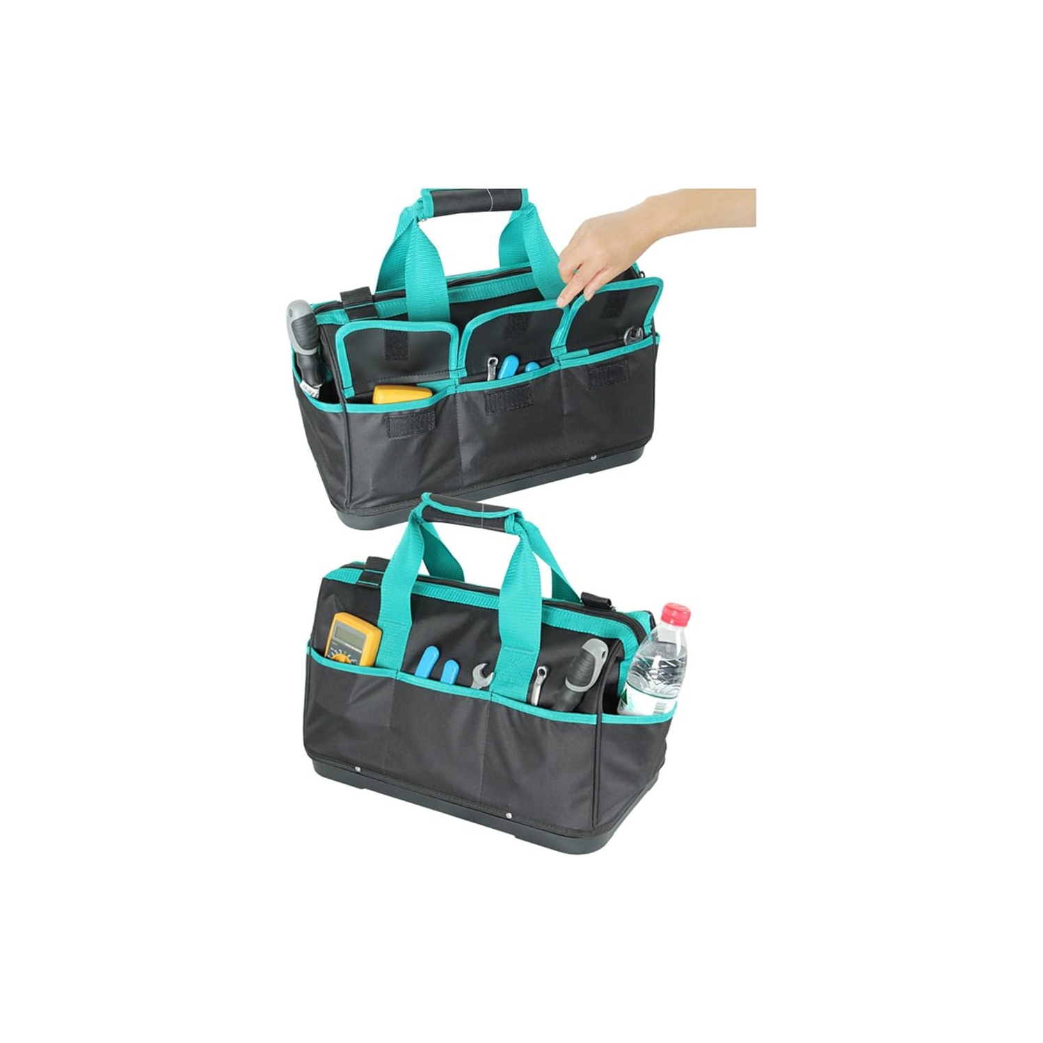 Tool bag tool bag tool storage multi-function tool storage bag portable large mouth self-supporting tool bag canvas small and durable storage bag -