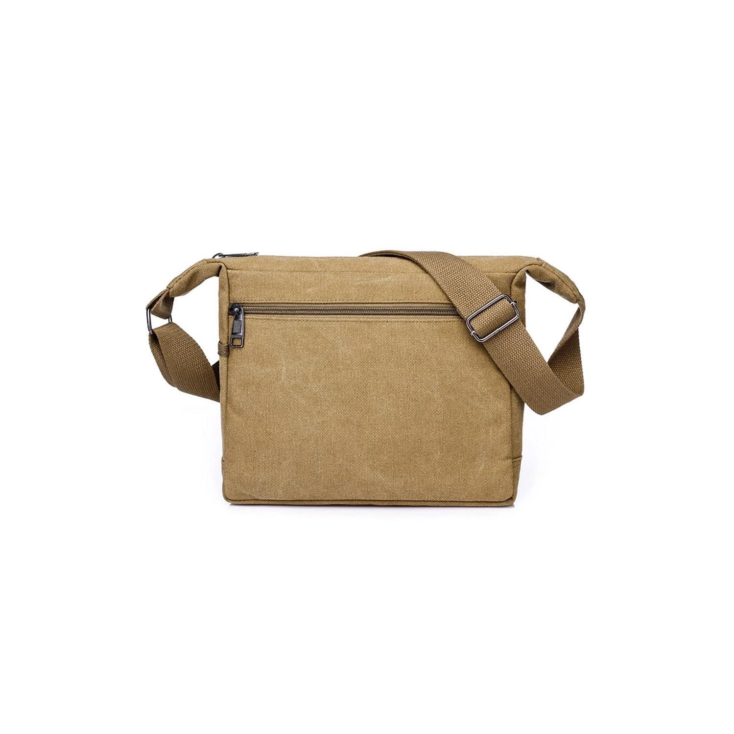 Tool bag portable men's crossbody durable labor protection canvas plumber bag carpenter wear-resistant hardware tool bag - [khaki]