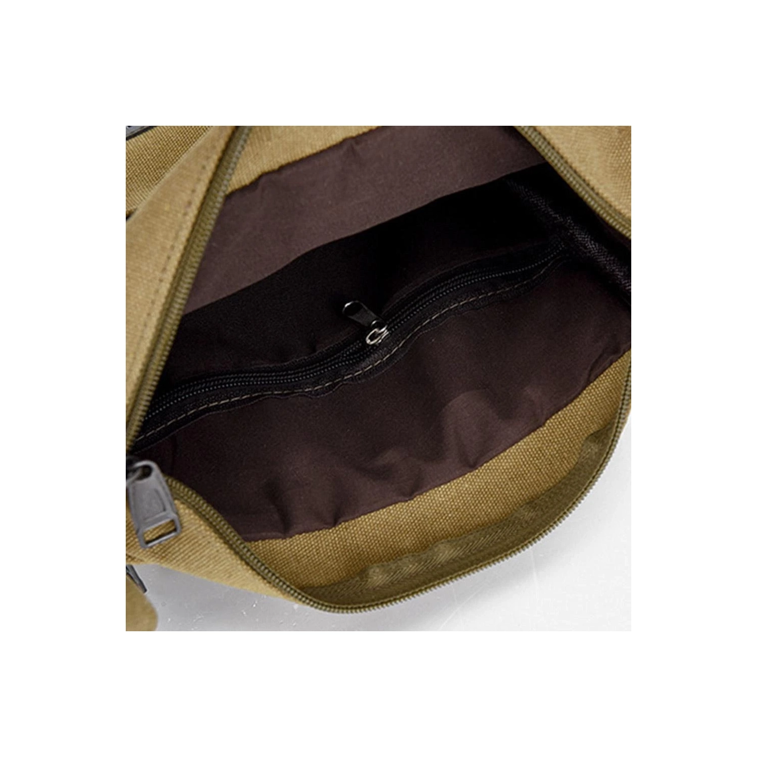 Tool bag portable men's crossbody durable labor protection canvas plumber bag carpenter wear-resistant hardware tool bag - [khaki]