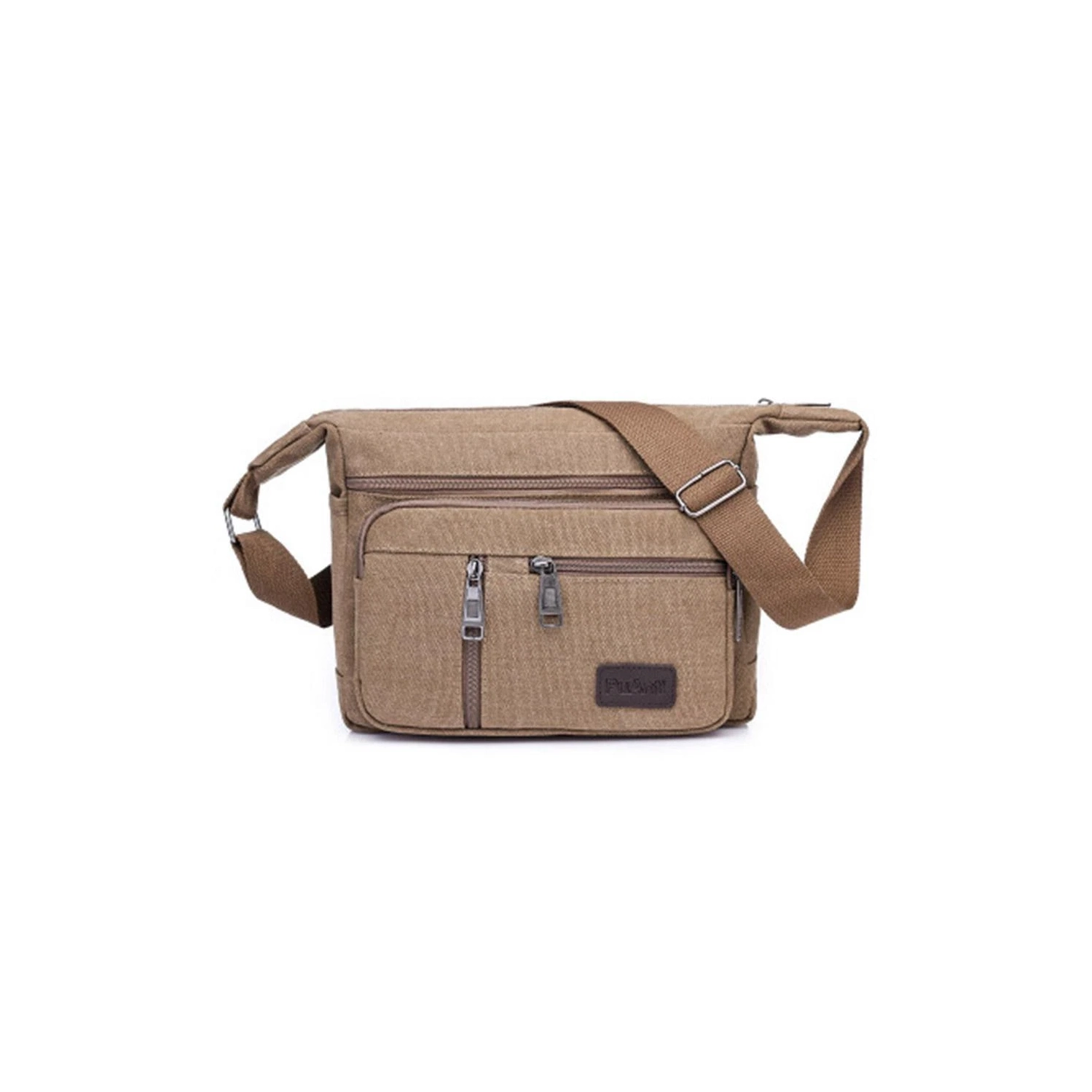 Tool Bag Portable Men's Messenger Durable Labor Protection Canvas Plumber Bag Carpenter Wear-resistant Hardware Tool Bag - [Dark Brown]