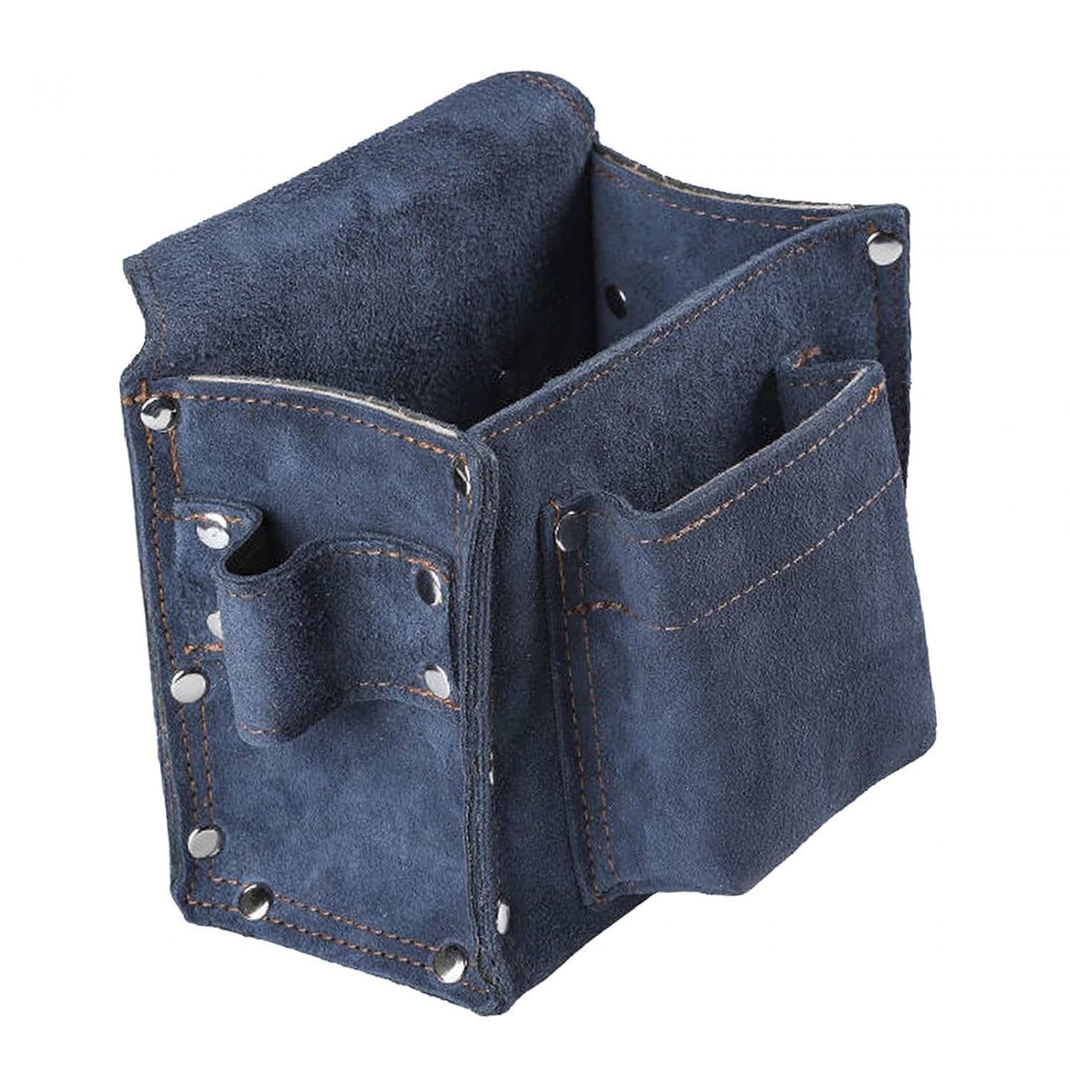 Tool waist bag Multifunctional wear-resistant thickened leather hardware tool storage tool bag Suitable for interior decoration - dark blue