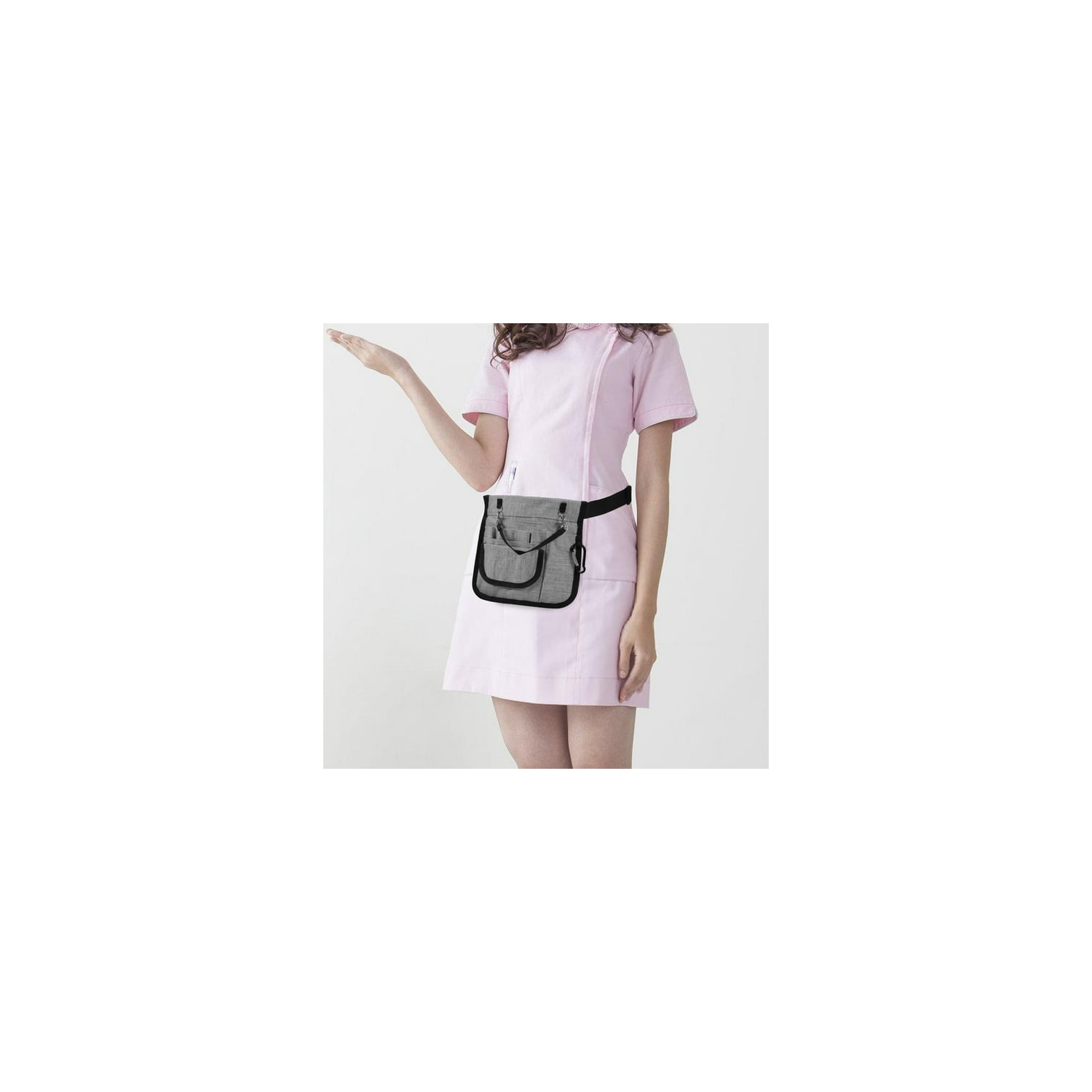 Nurse tool waist bag, portable nurse tool bag, nurse crossbody bag, nurse shoulder bag - gray
