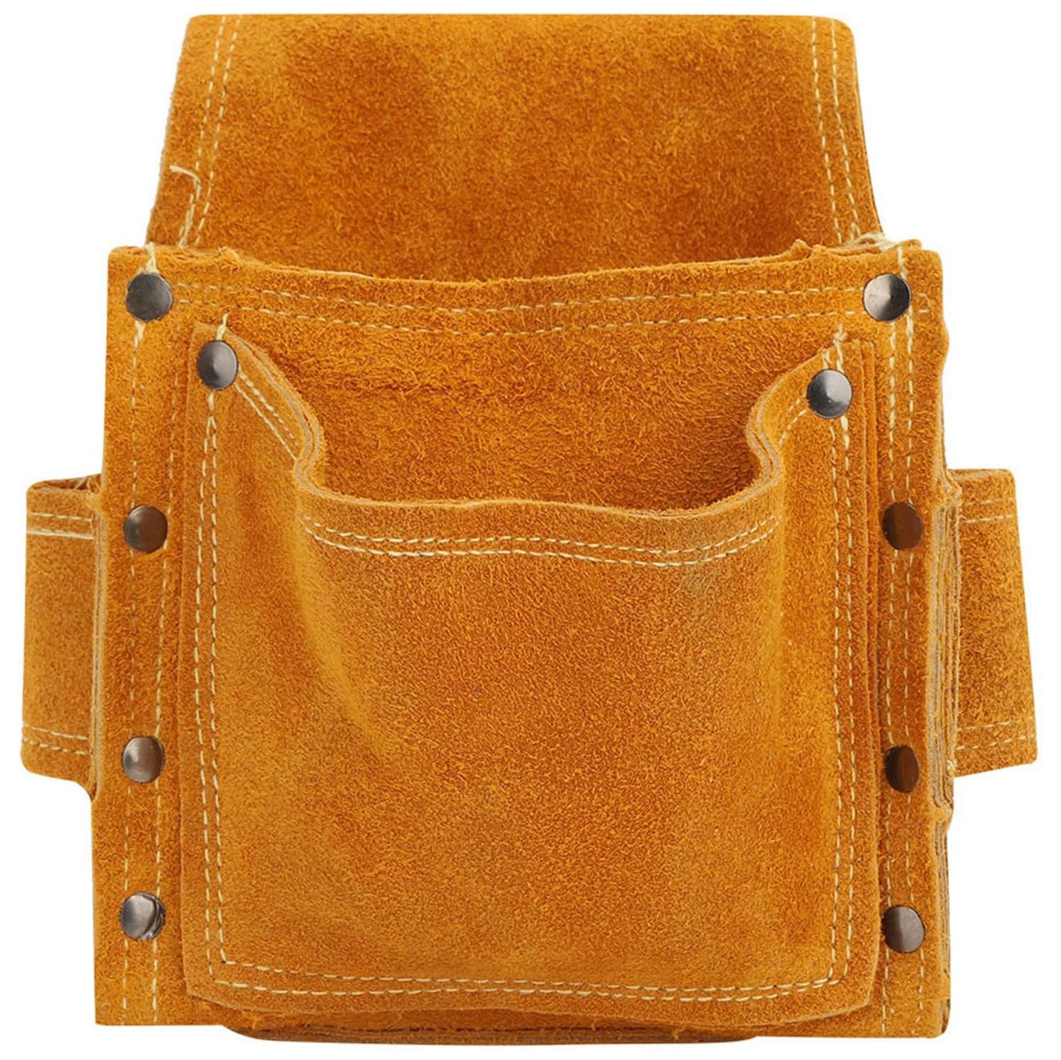 Tool waist bag Multifunctional wear-resistant thickened leather hardware tool storage tool bag Suitable for interior decoration - yellow