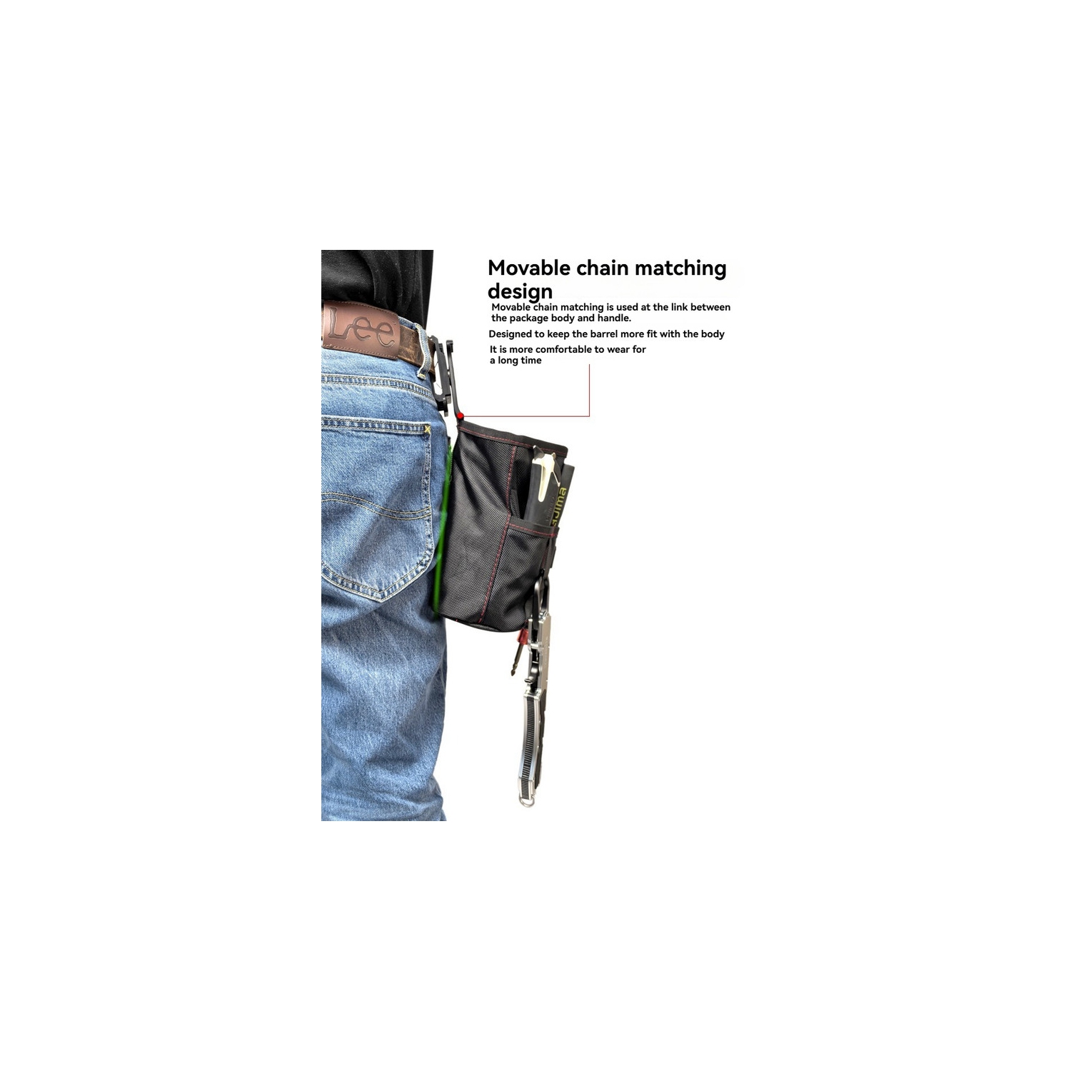 Tool Bag, Peg Bag with Removable Tool Holder, Waterproof, Durable, Lightweight Nylon, Belt-Attachable - Small