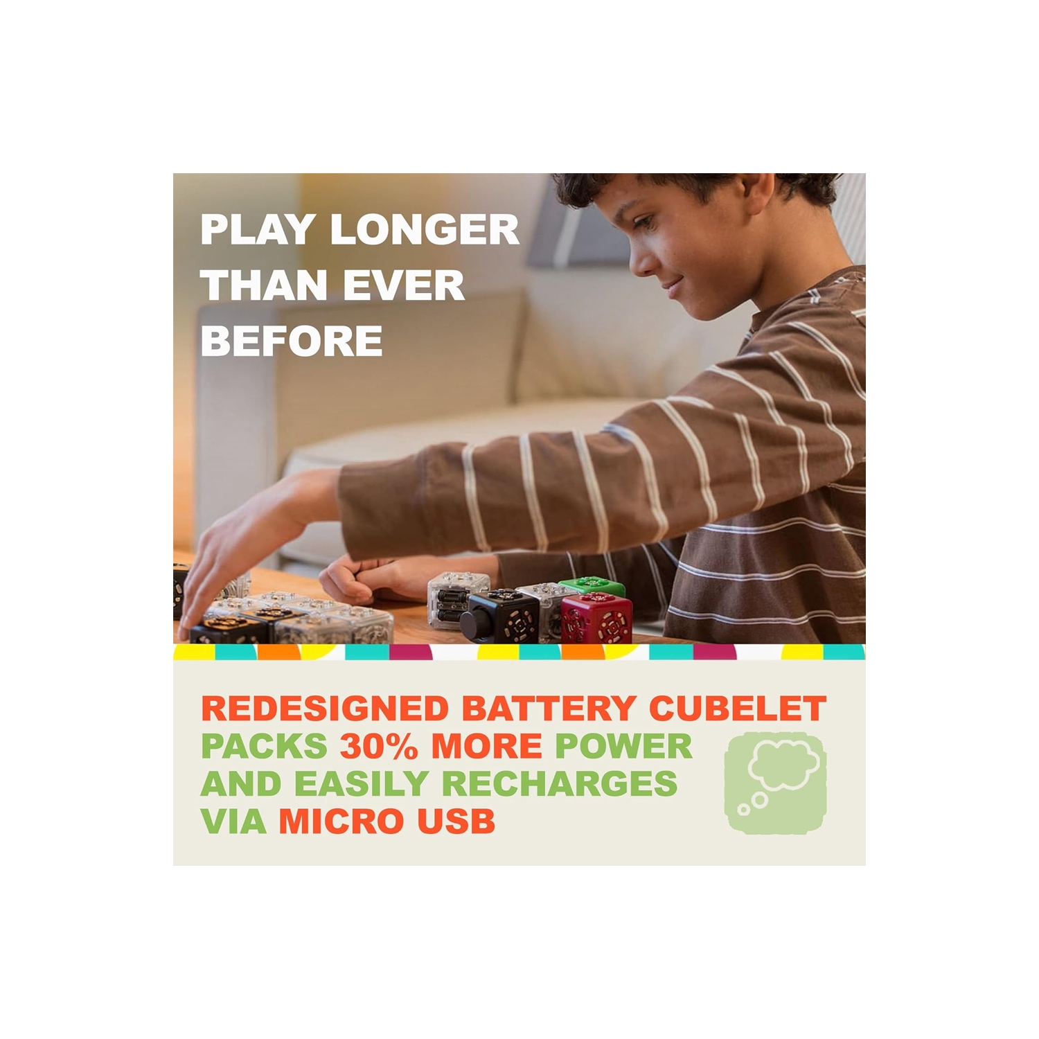 Cubelet à batterie de robotique modulaire - Batterie robotique STIM pour Cubelets