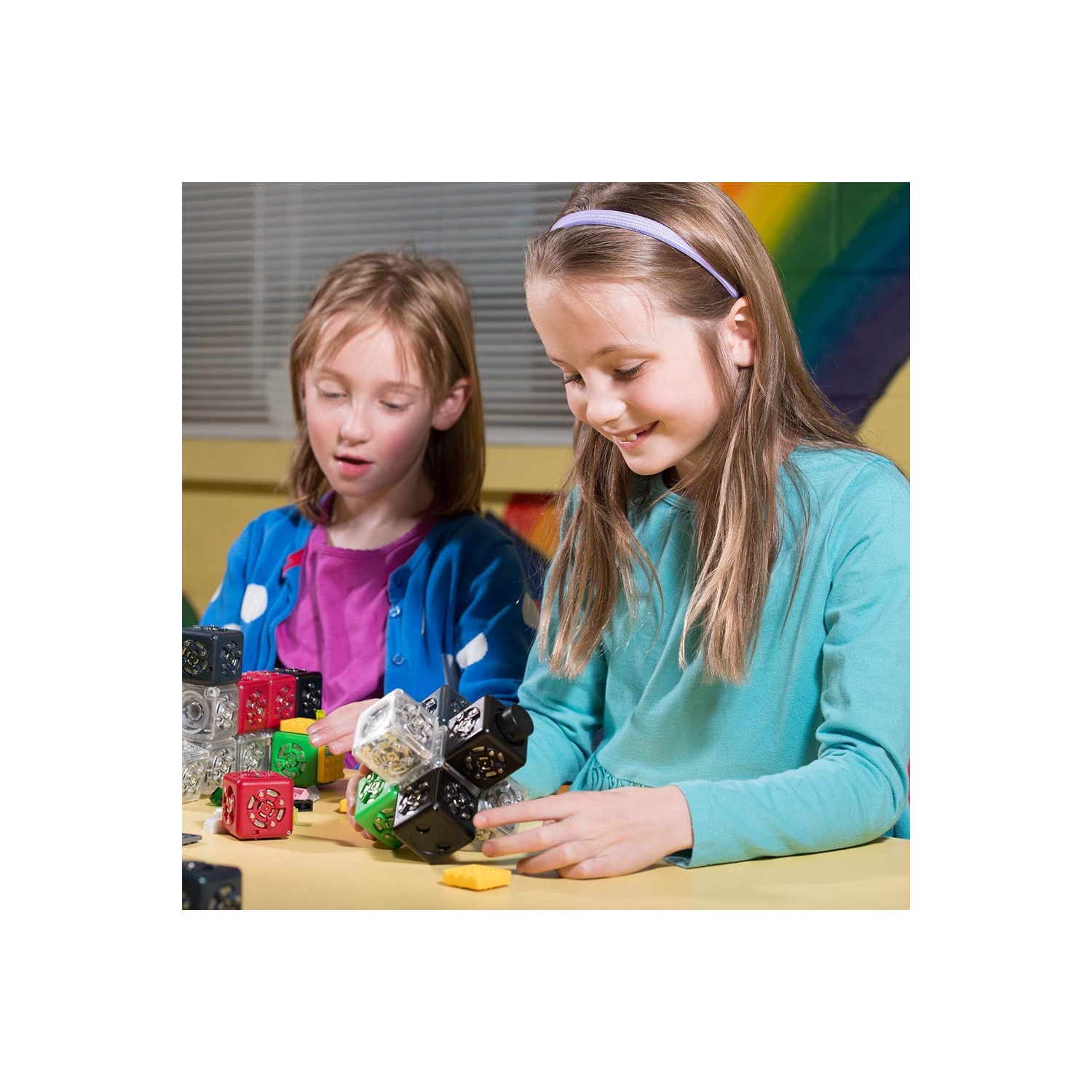 Blocs robotiques modulaires Blocker Cubelet - Cube robotisé STIM pour robotique à la maison et en classe - 4 ans et plus