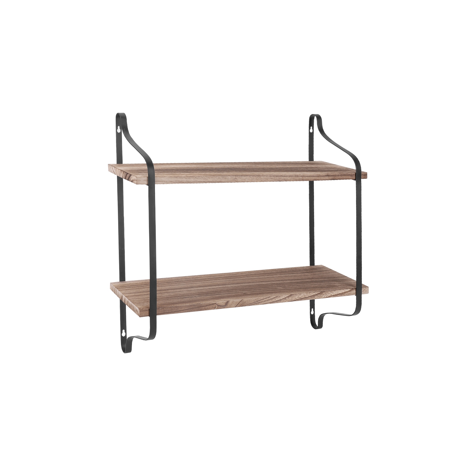 Étagères murales flottantes UNHO, tablettes rustiques à 2 niveaux en bois pour la chambre à coucher, la salle de bain, le salon, la cuisine