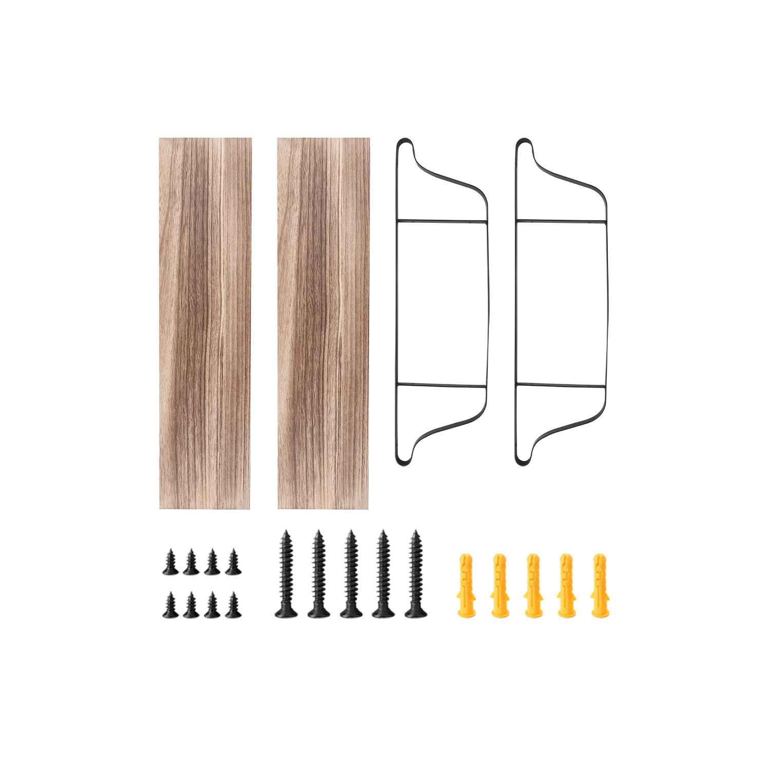 Étagères murales flottantes UNHO, tablettes rustiques à 2 niveaux en bois pour la chambre à coucher, la salle de bain, le salon, la cuisine