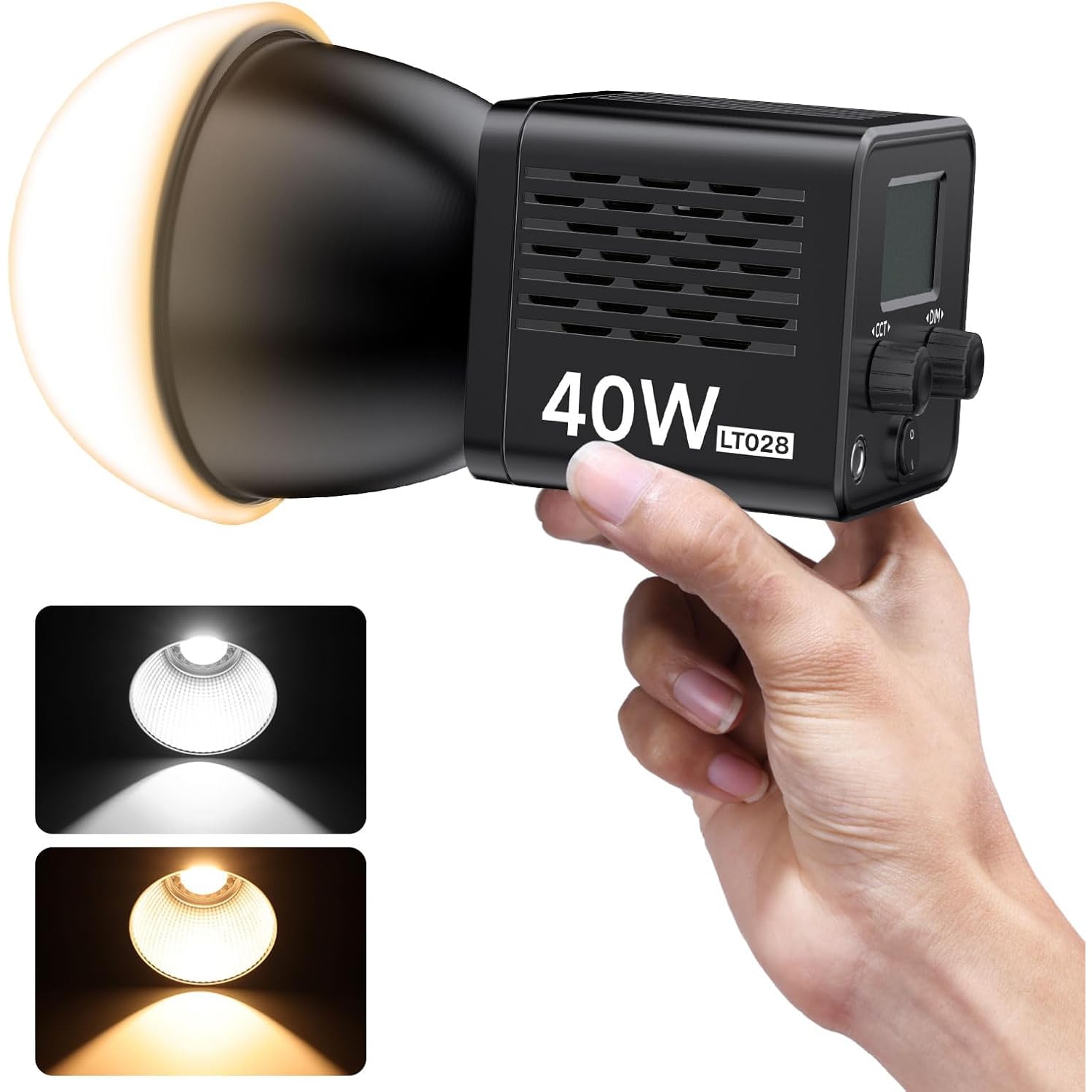 Open Box - ULANZI LT028 40W Portable LED Video Light with 3400mAh Build-in Battery