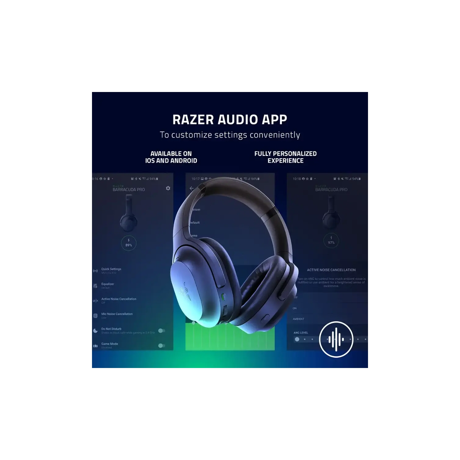 Refurbished - Razer Barracuda Pro Wireless Gaming Headset for PC, Mac, Nintendo Switch, Steam Deck, Mobile, and Tablet - Black