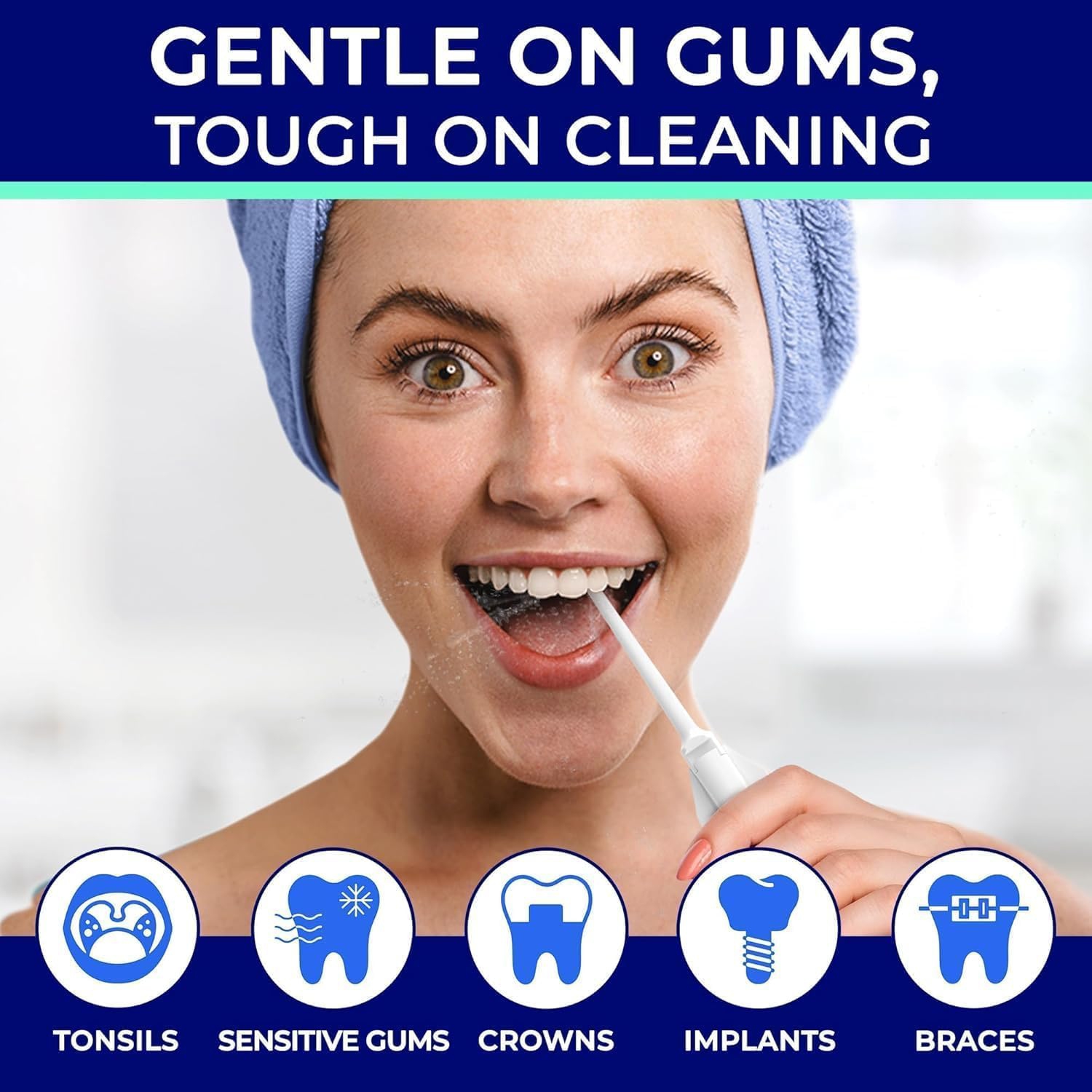 ORAVIX Manual Dental Water Flosser and Tonsil Stone Remover - Oral Irrigator for Sensitive Teeth and Gums