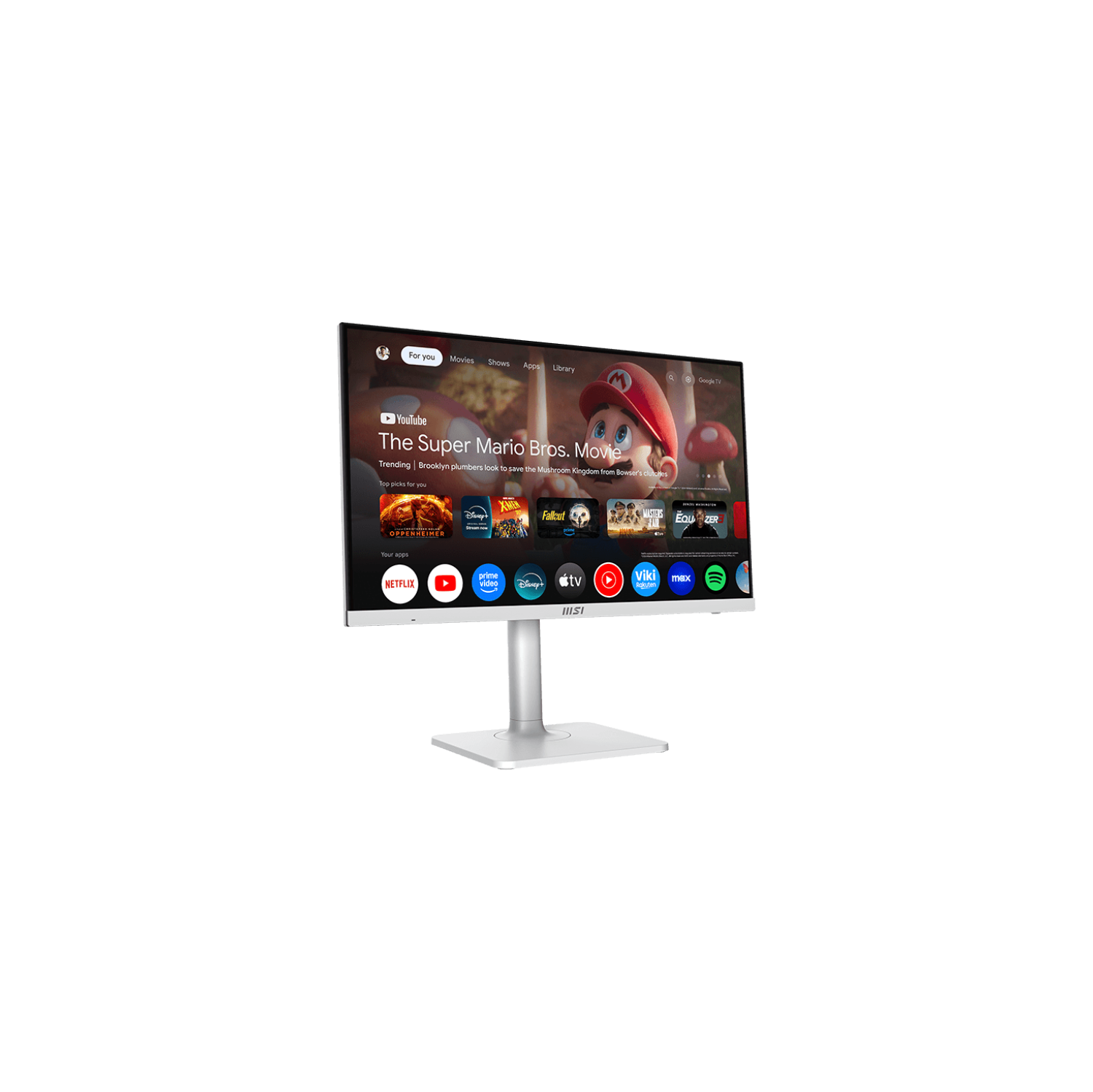 MSI 27" 3840 x 2160 60Hz 4ms (GTG) IPS Smart Monitor HDR Ready, Tilt Swivel Height Pivot adjustable, Speaker (Modern MD272UPSW)