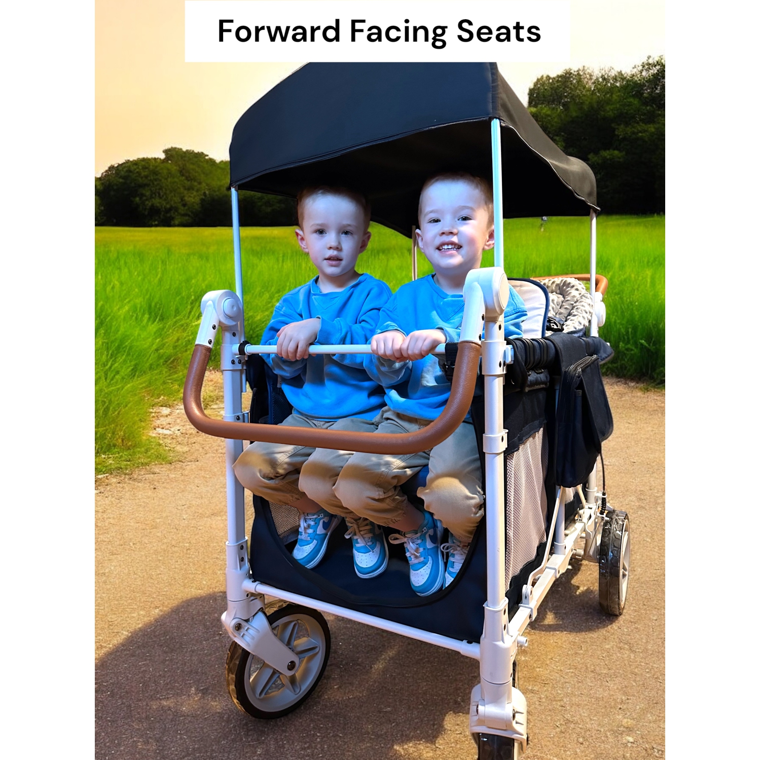 Chariot de plage Celeste L4 4 passagers de Follemün - Bleu royal