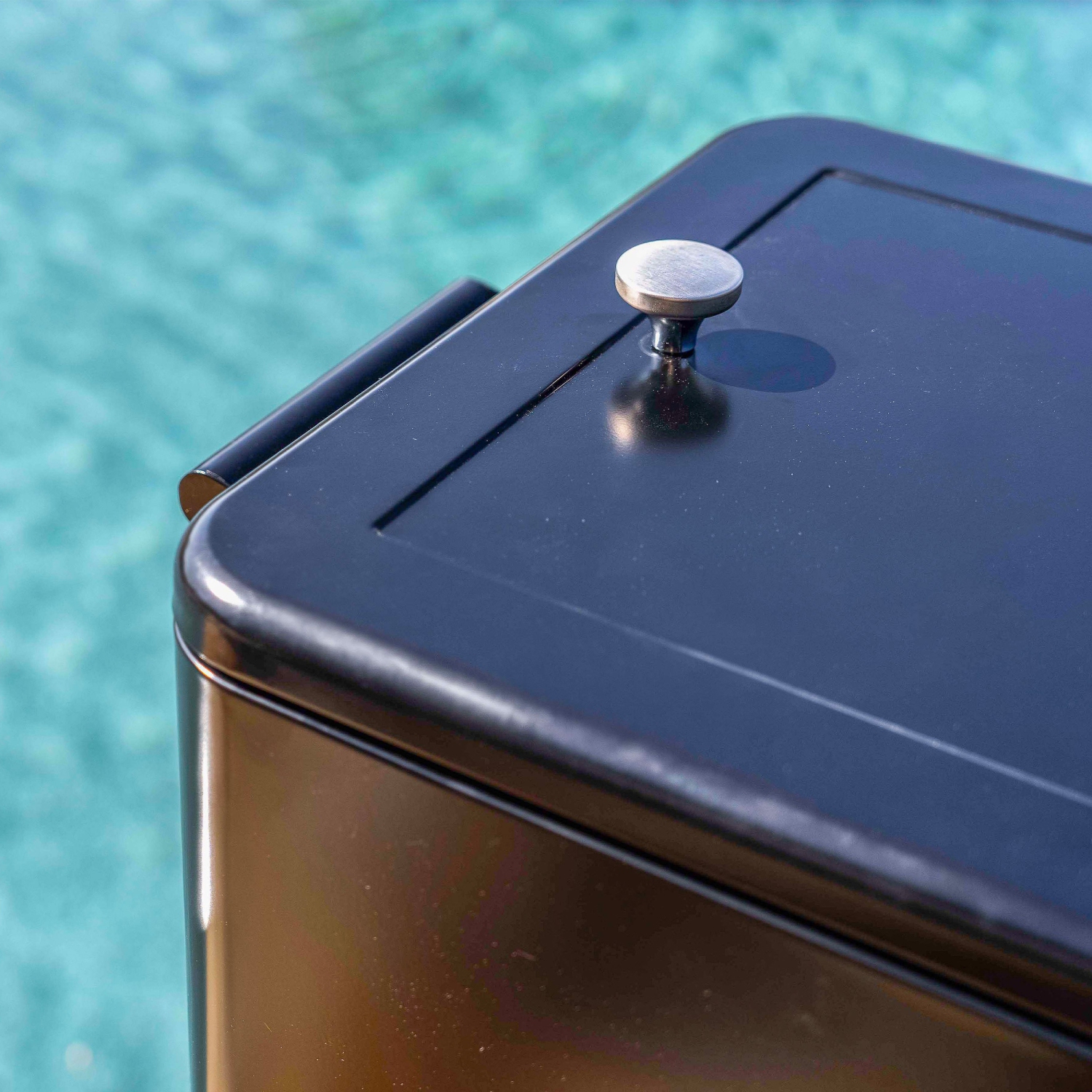 Permasteel - 80QT Patio Cooler w/Removeable Basin - BLACK