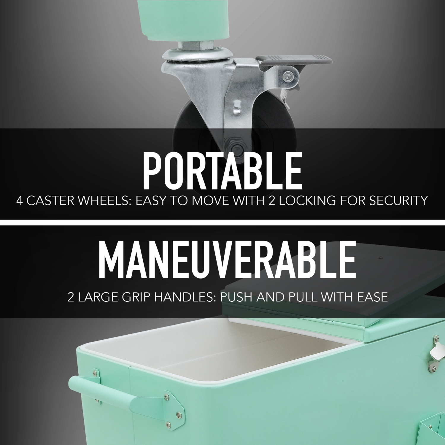 Permasteel - 80QT Patio Cooler - MINT