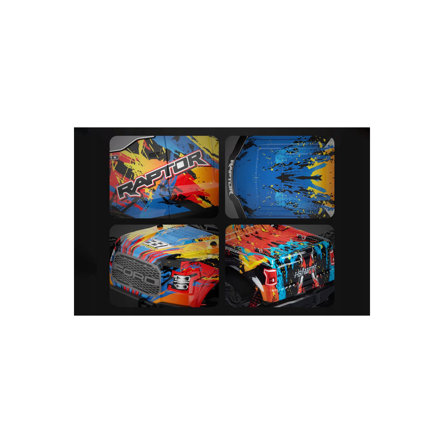 Voiture téléguidée Ford F150 haute vitesse double E 1:10 – Véhicule tout-terrain téléguidé rapide