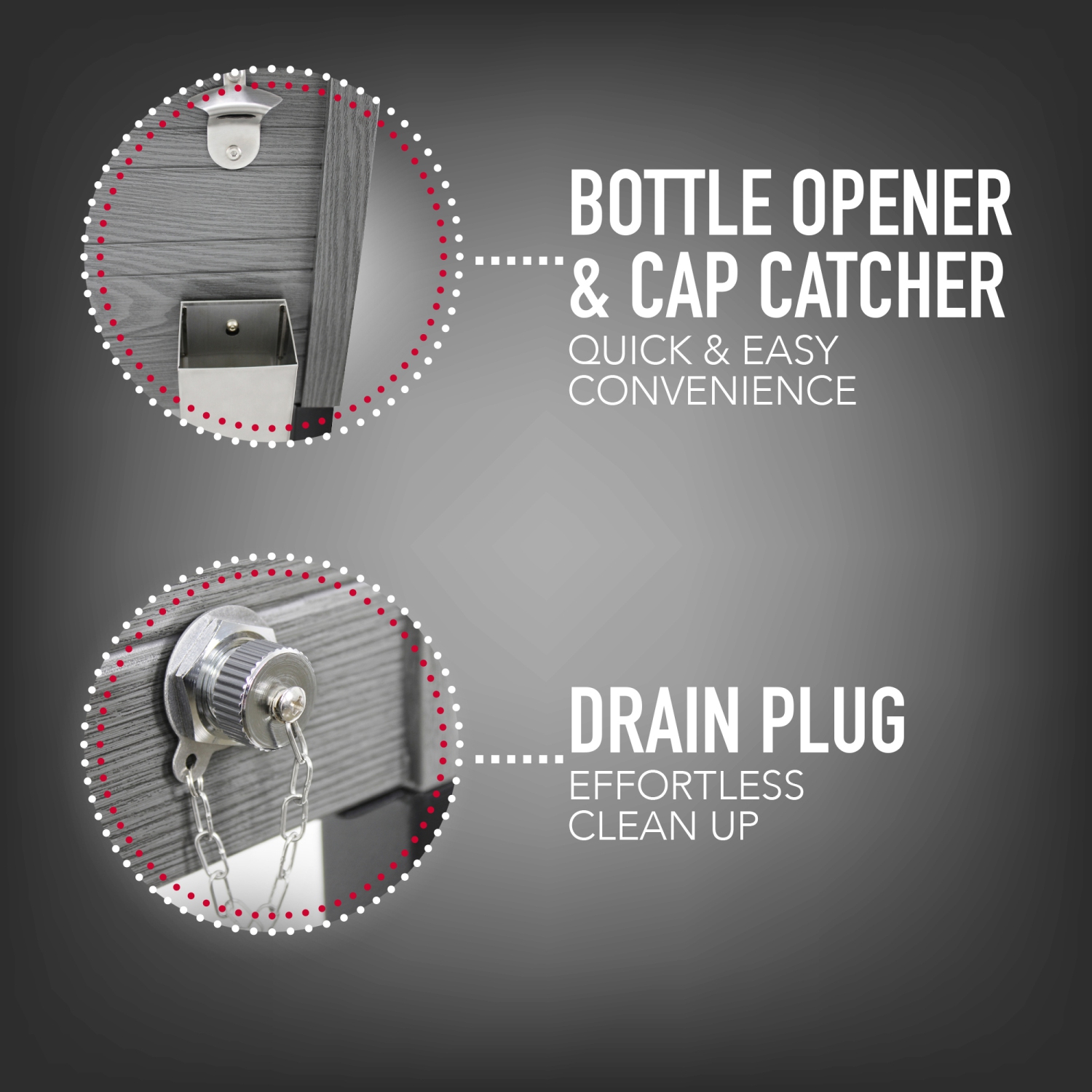 Permasteel - Glacière de patio de 80 pte - GRIS