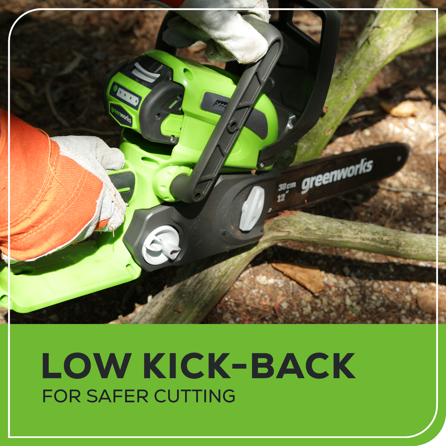 Greenworks 40V 12" Chainsaw, Battery and Charger Not Included